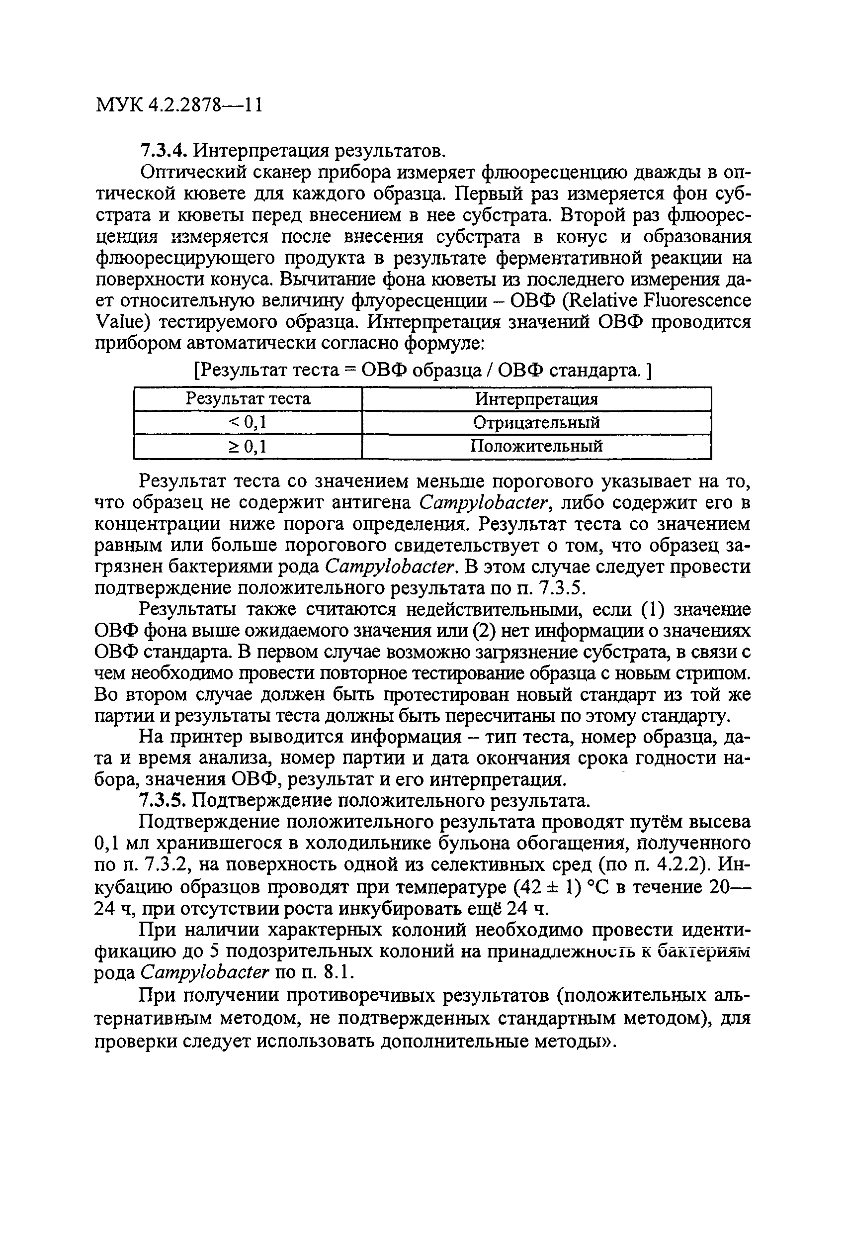 № МУК 4.2.2878-11