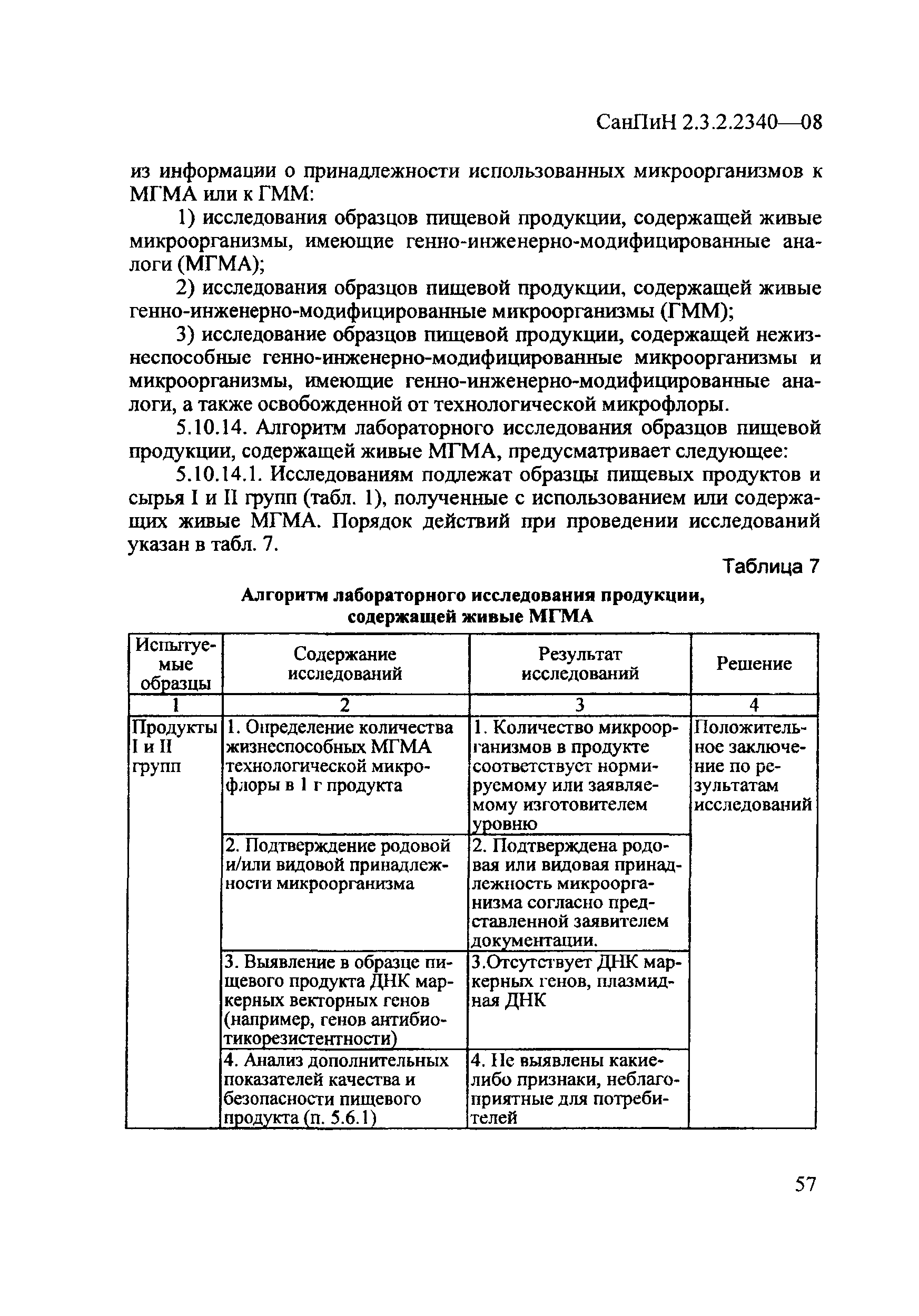 СанПиН 2.3.2.2340-08