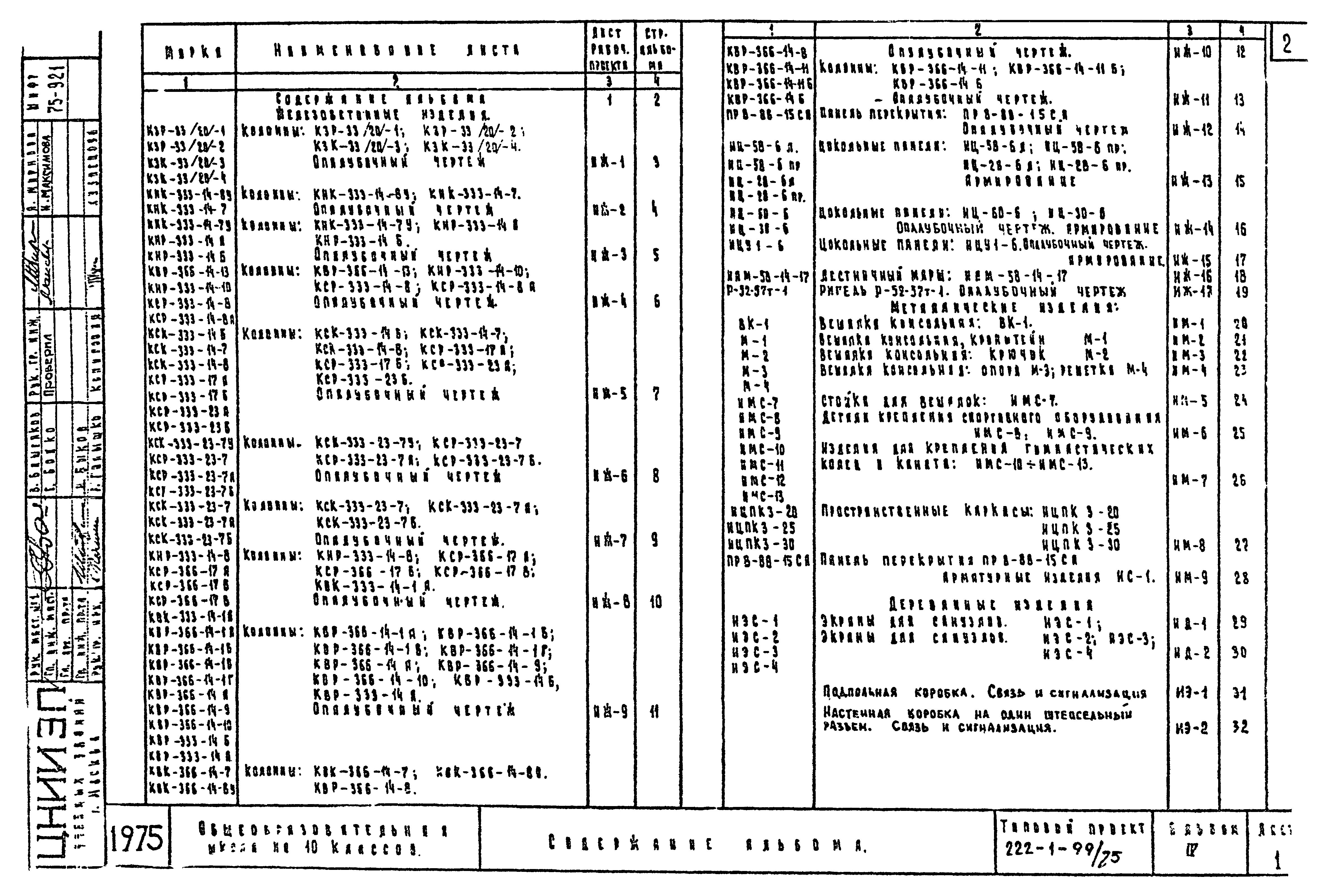 Типовой проект 222-1-99/75