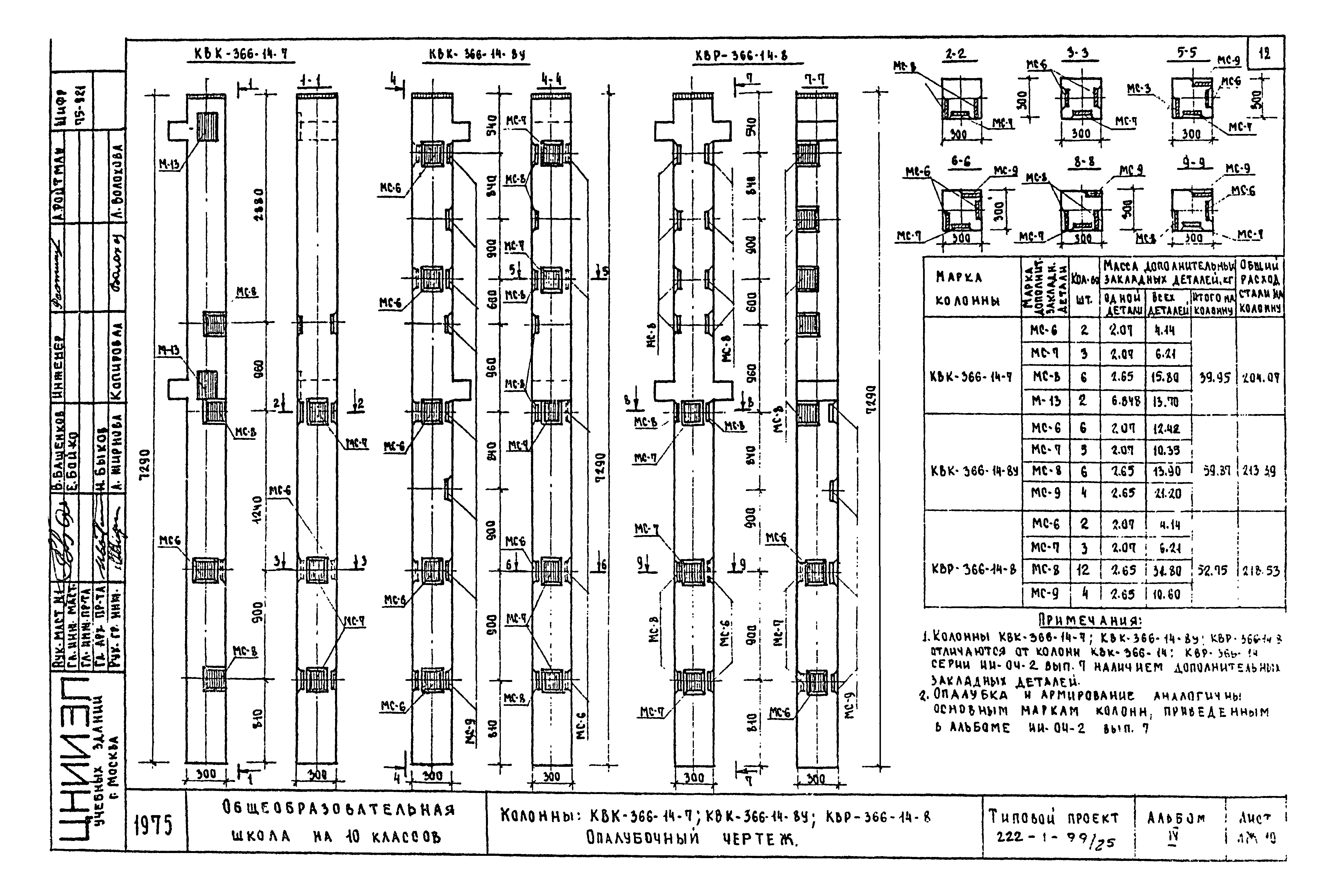 Типовой проект 222-1-99/75