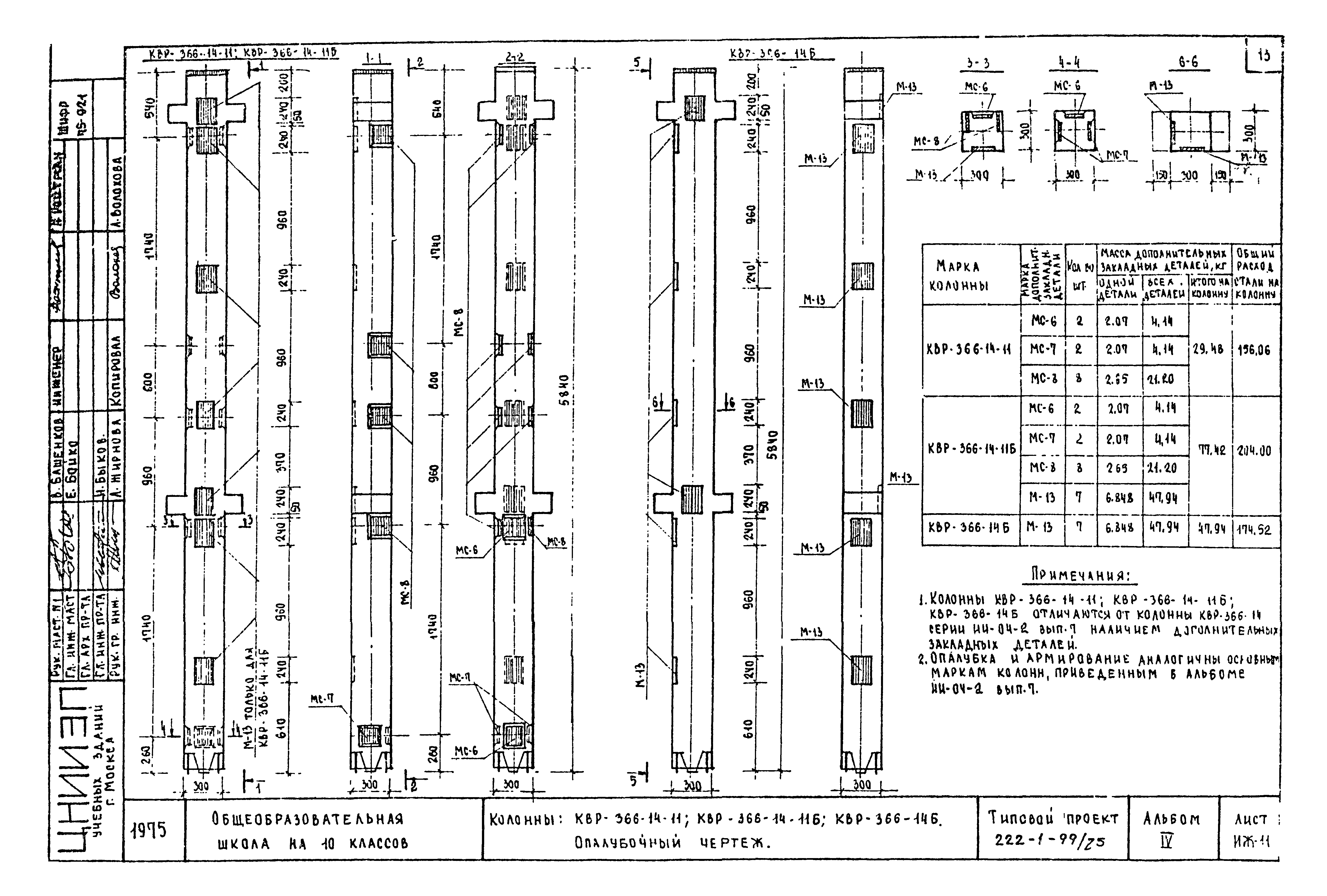 Типовой проект 222-1-99/75