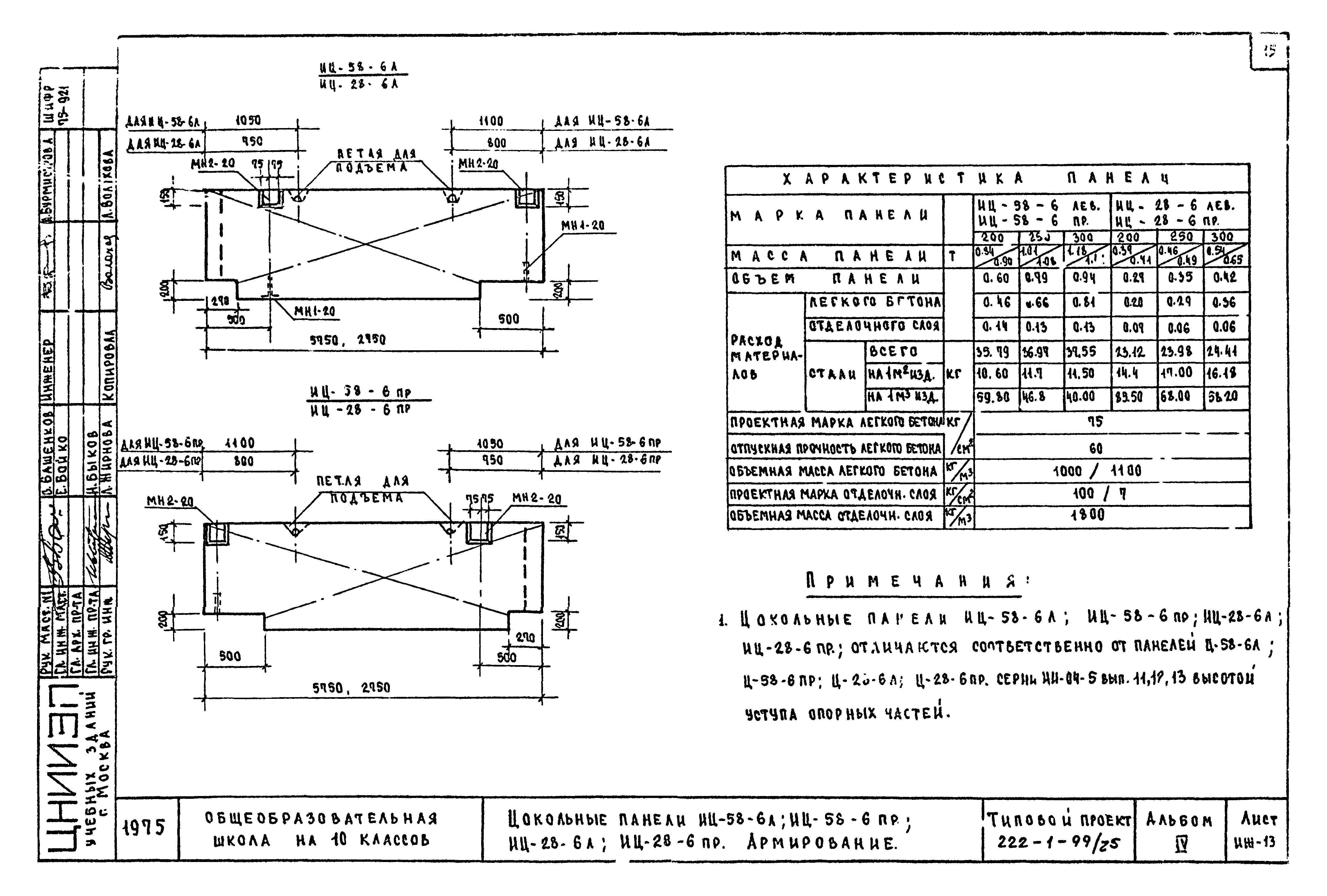 Типовой проект 222-1-99/75