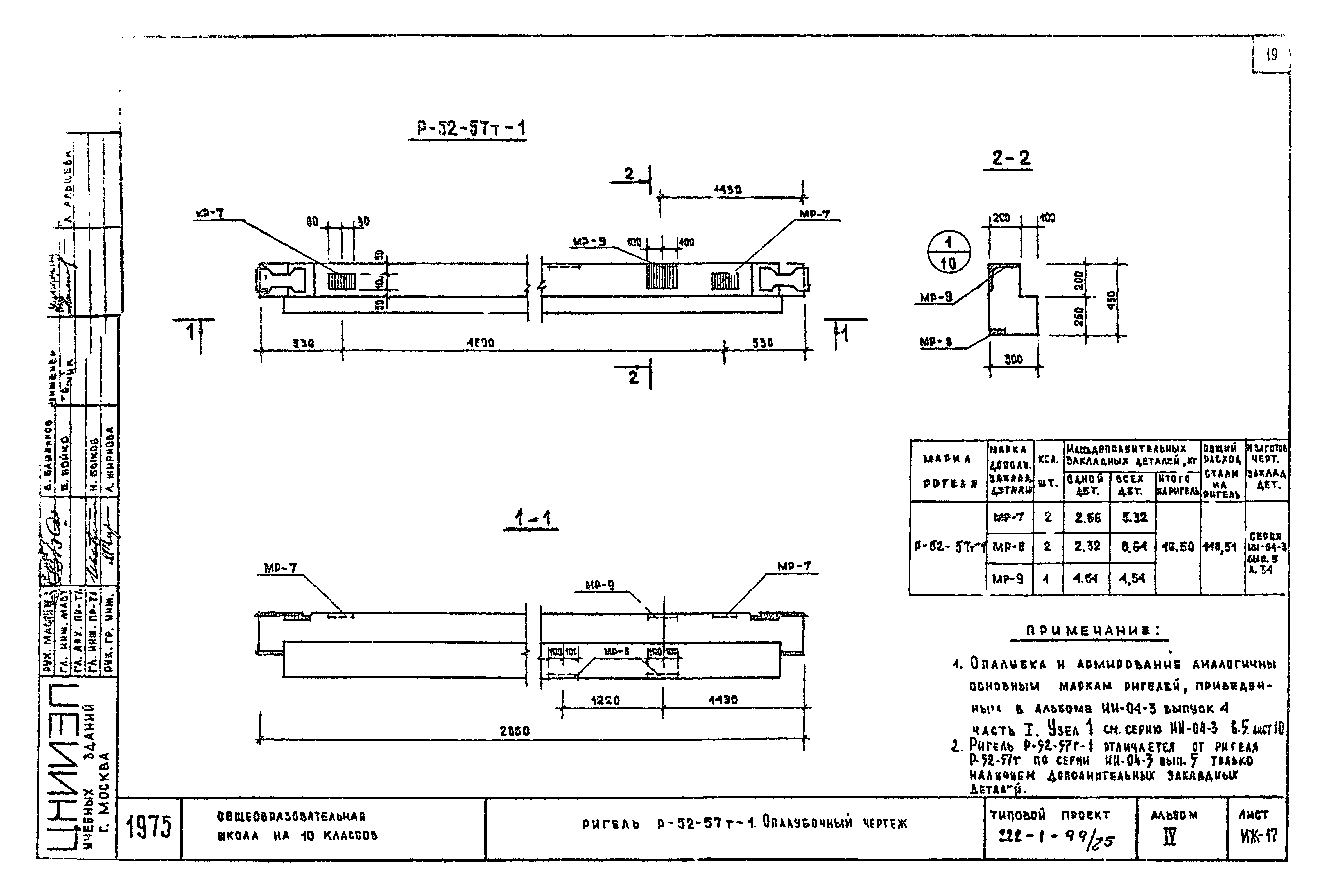 Типовой проект 222-1-99/75