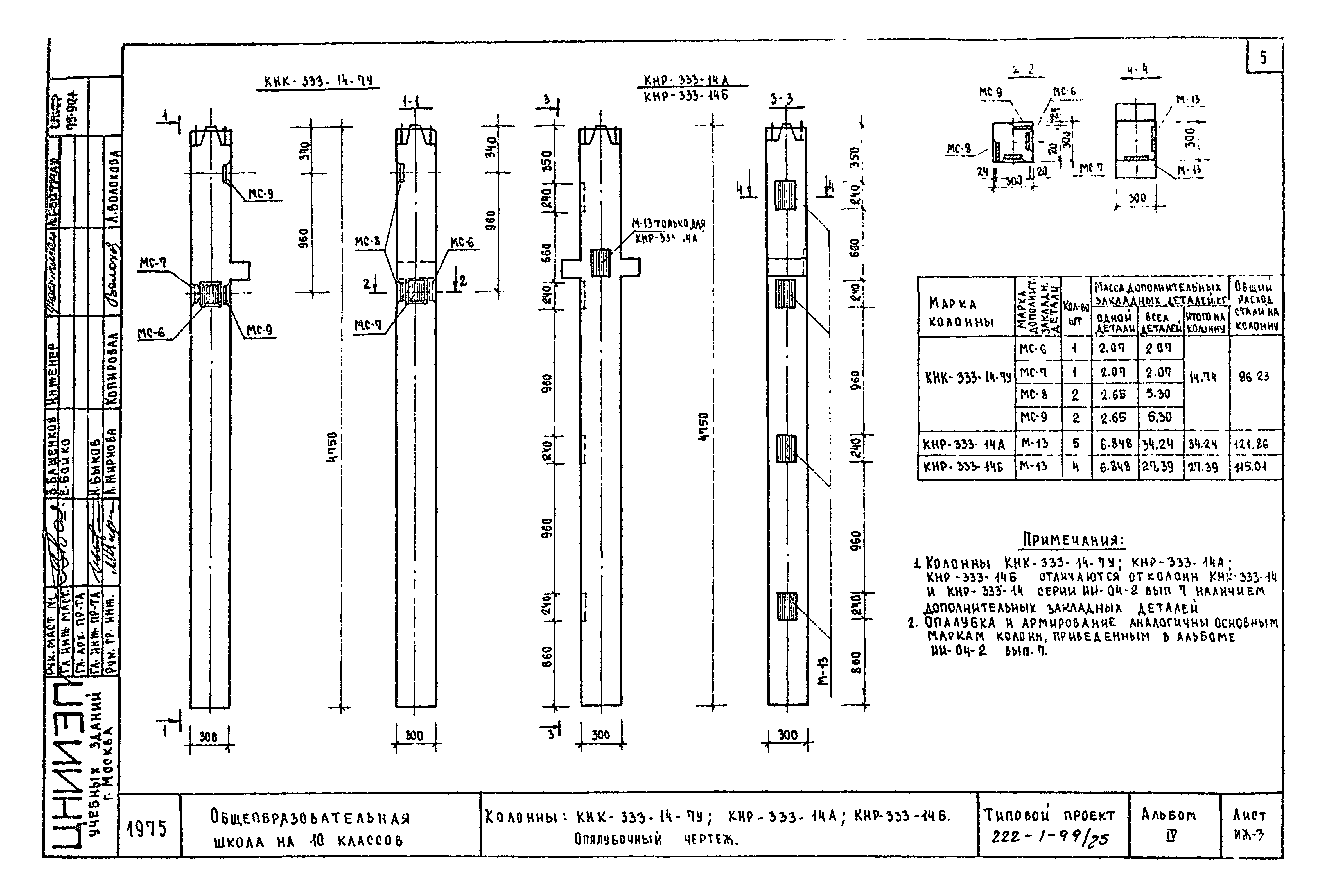 Типовой проект 222-1-99/75