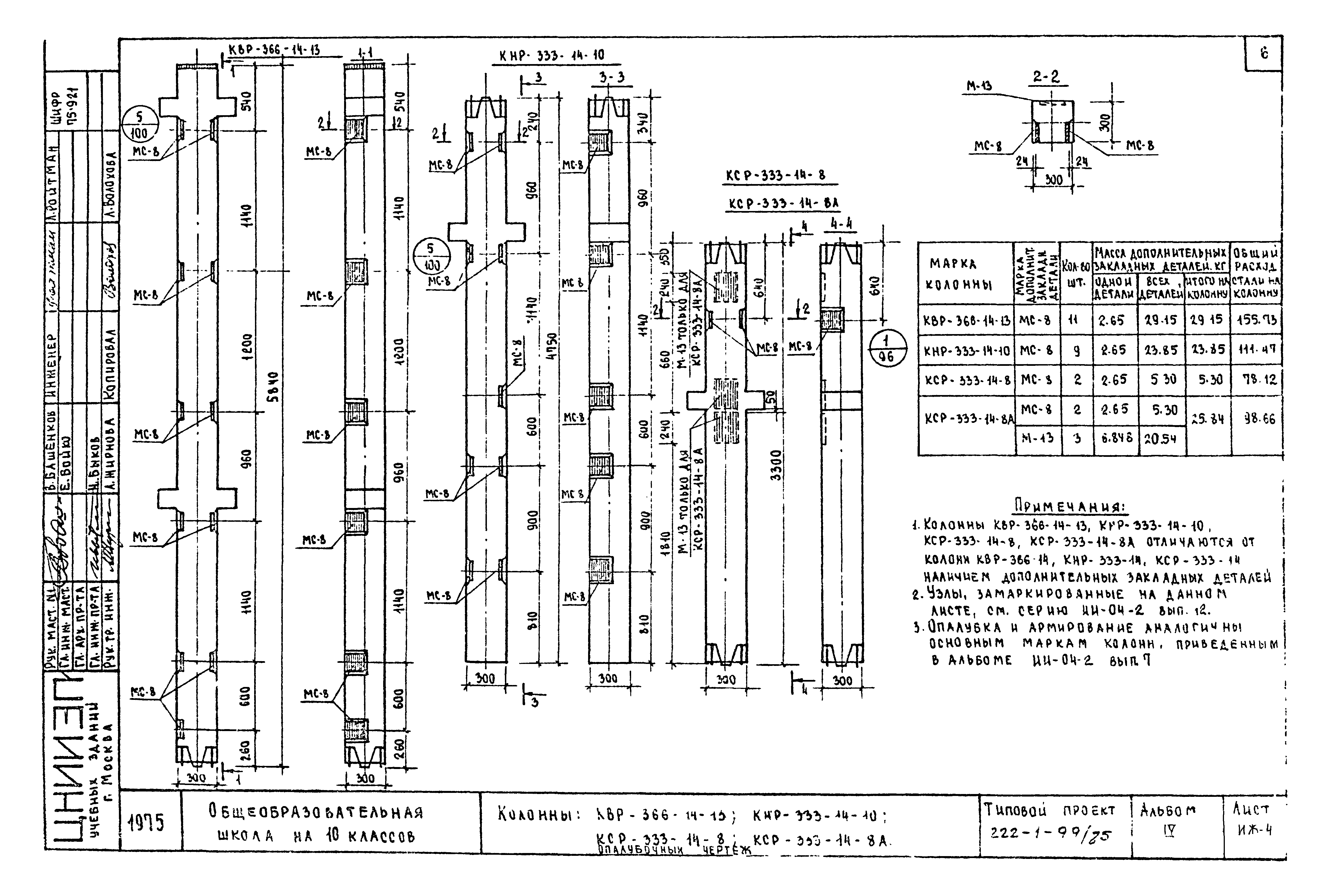 Типовой проект 222-1-99/75