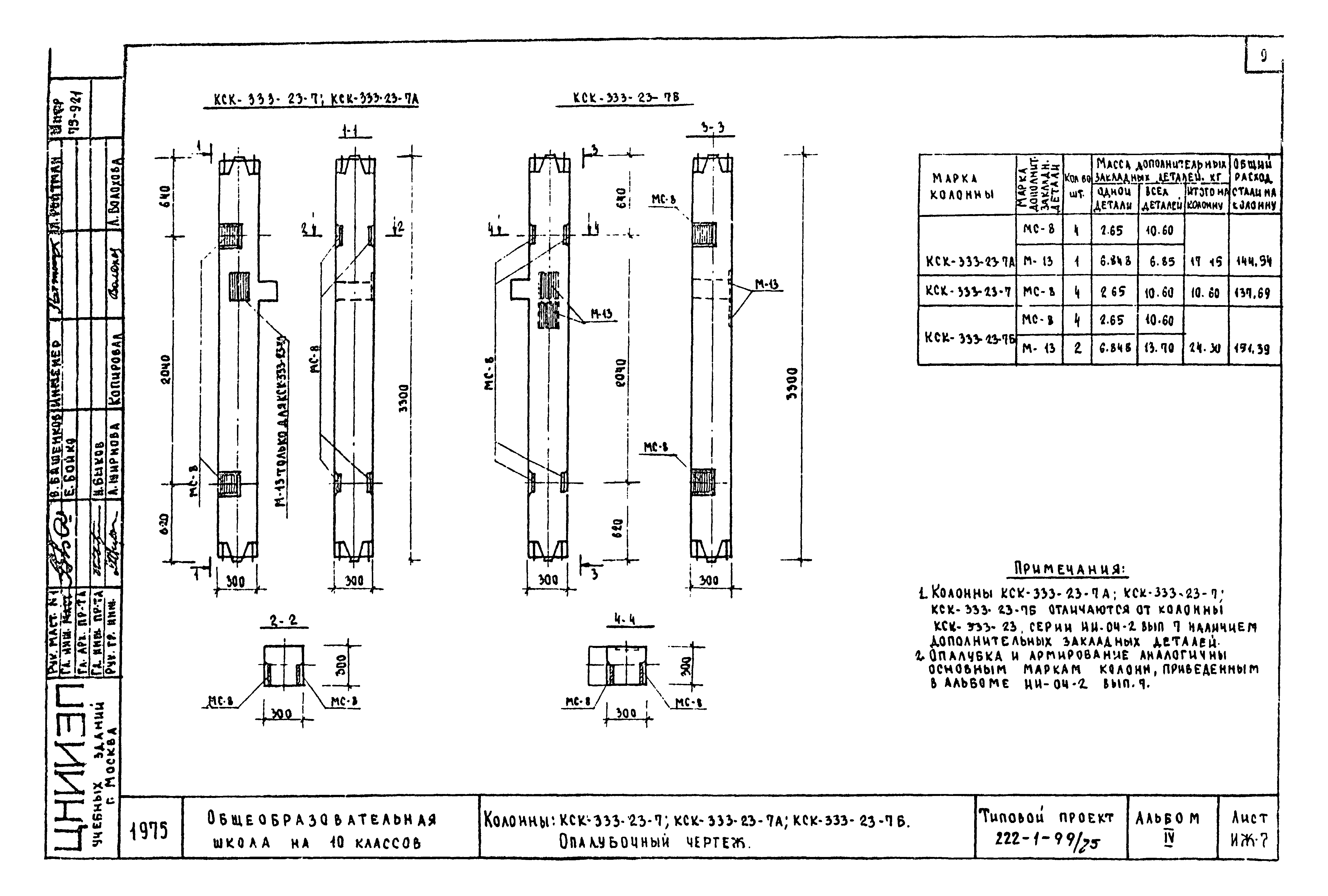 Типовой проект 222-1-99/75