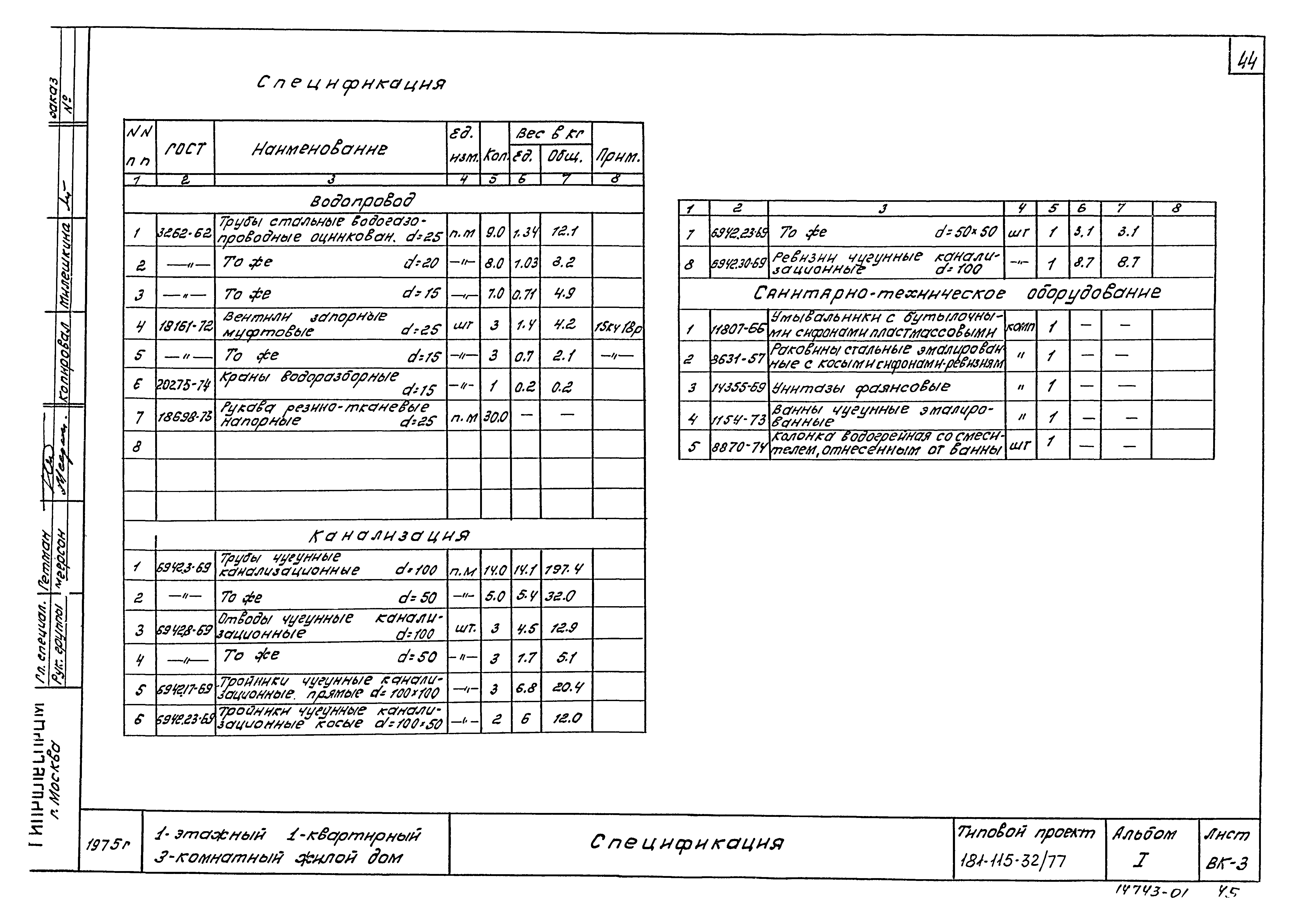 Типовой проект 181-115-32/77