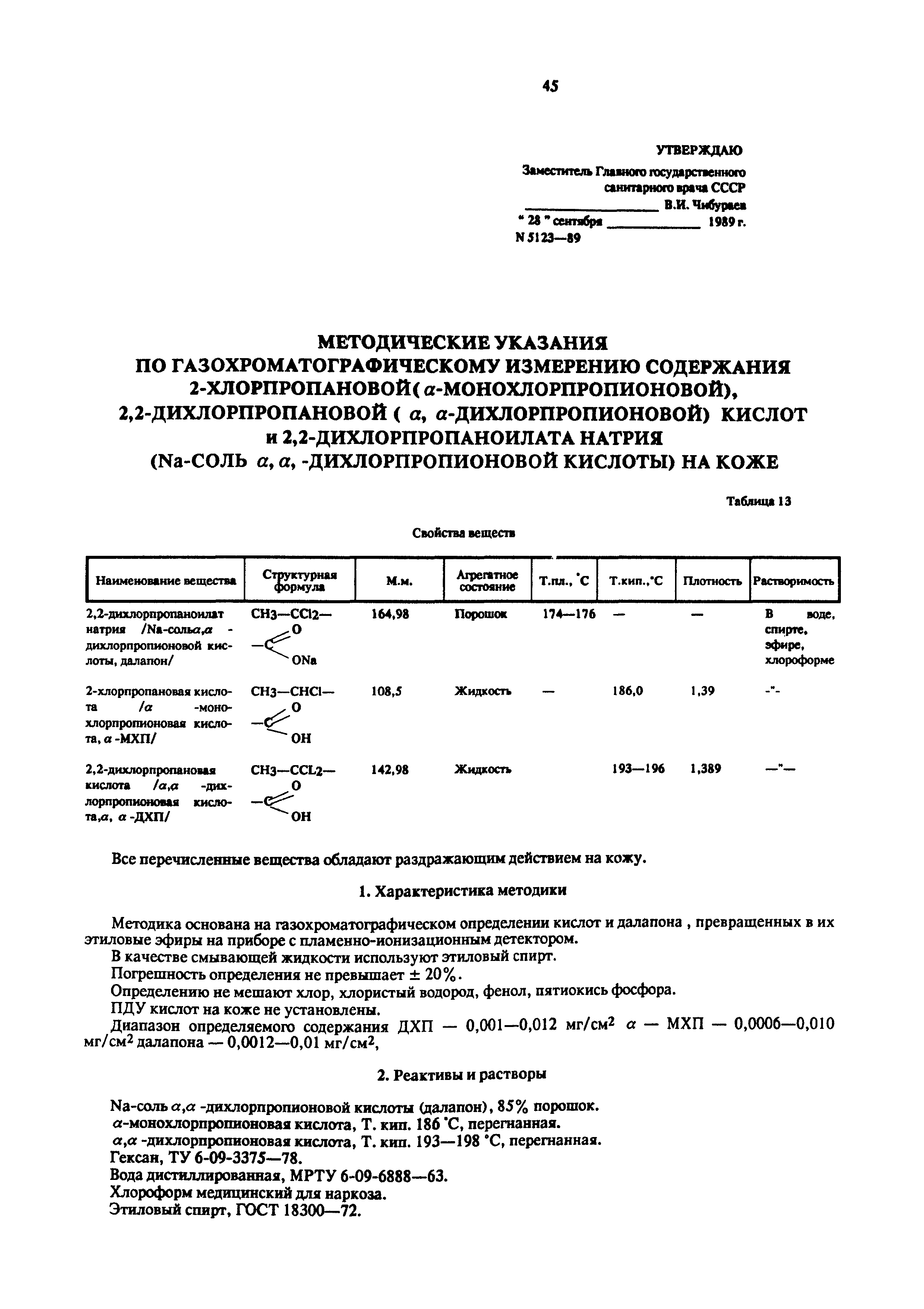 МУ 5123-89