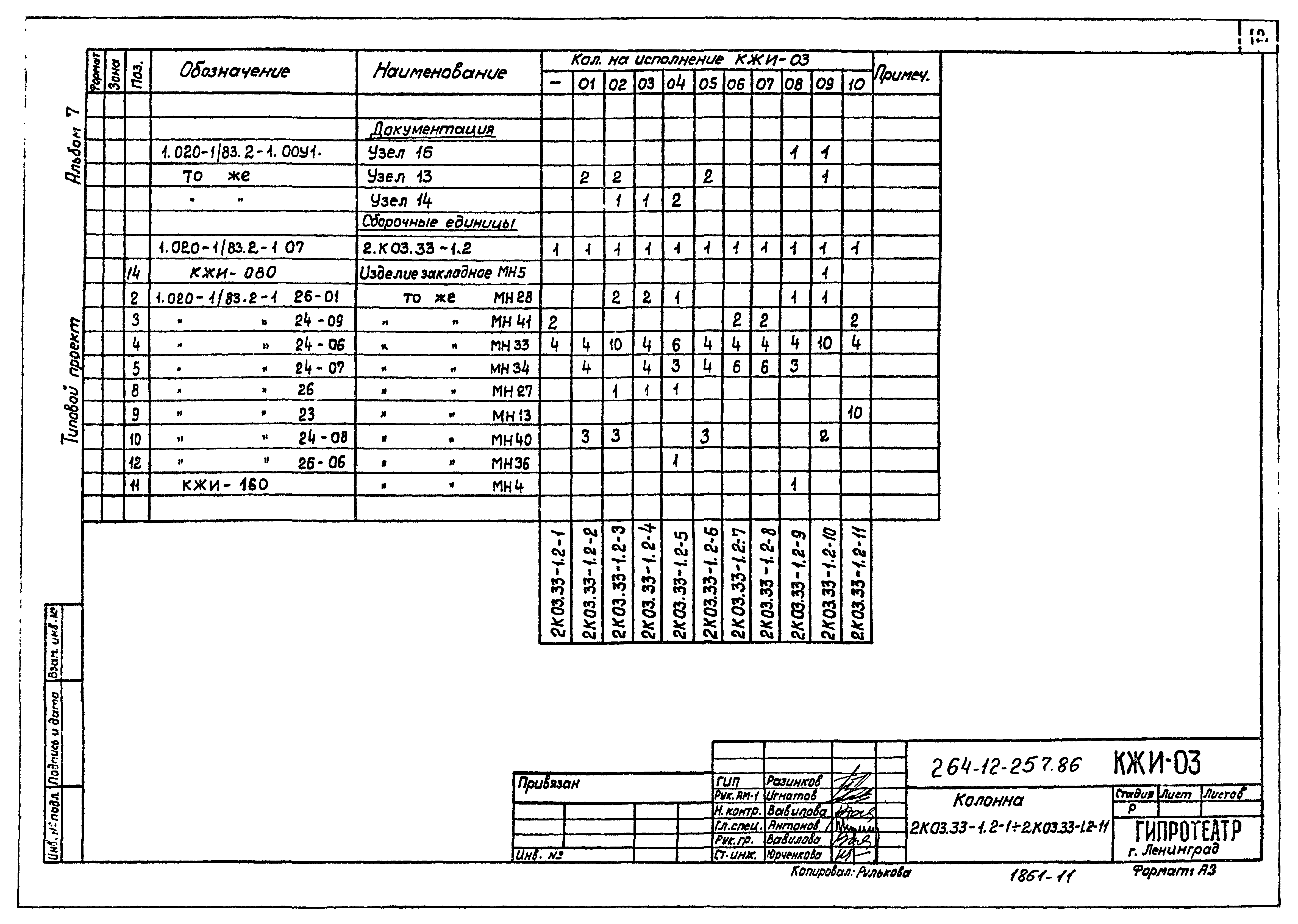 Типовой проект 264-12-257.86