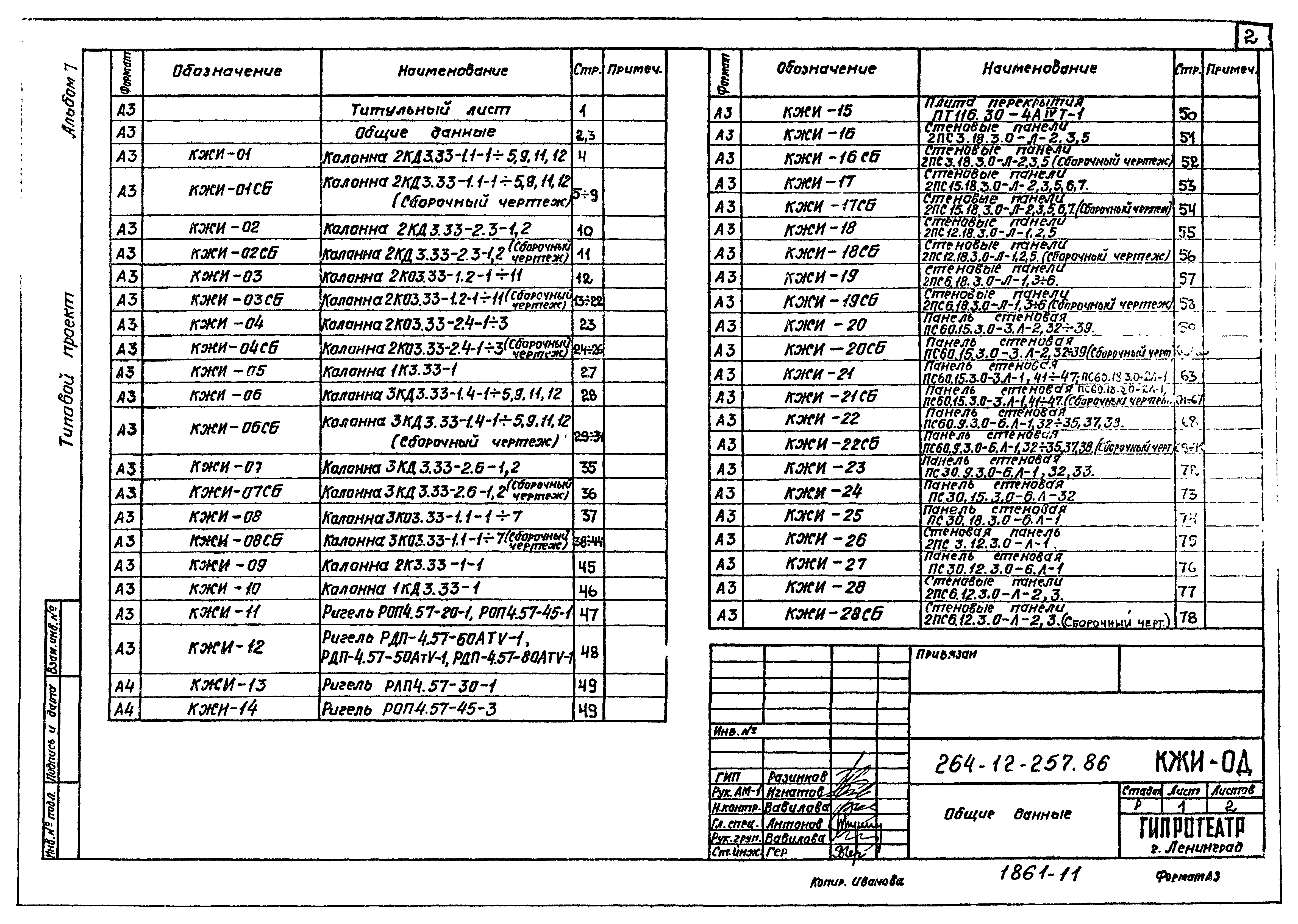 Типовой проект 264-12-257.86