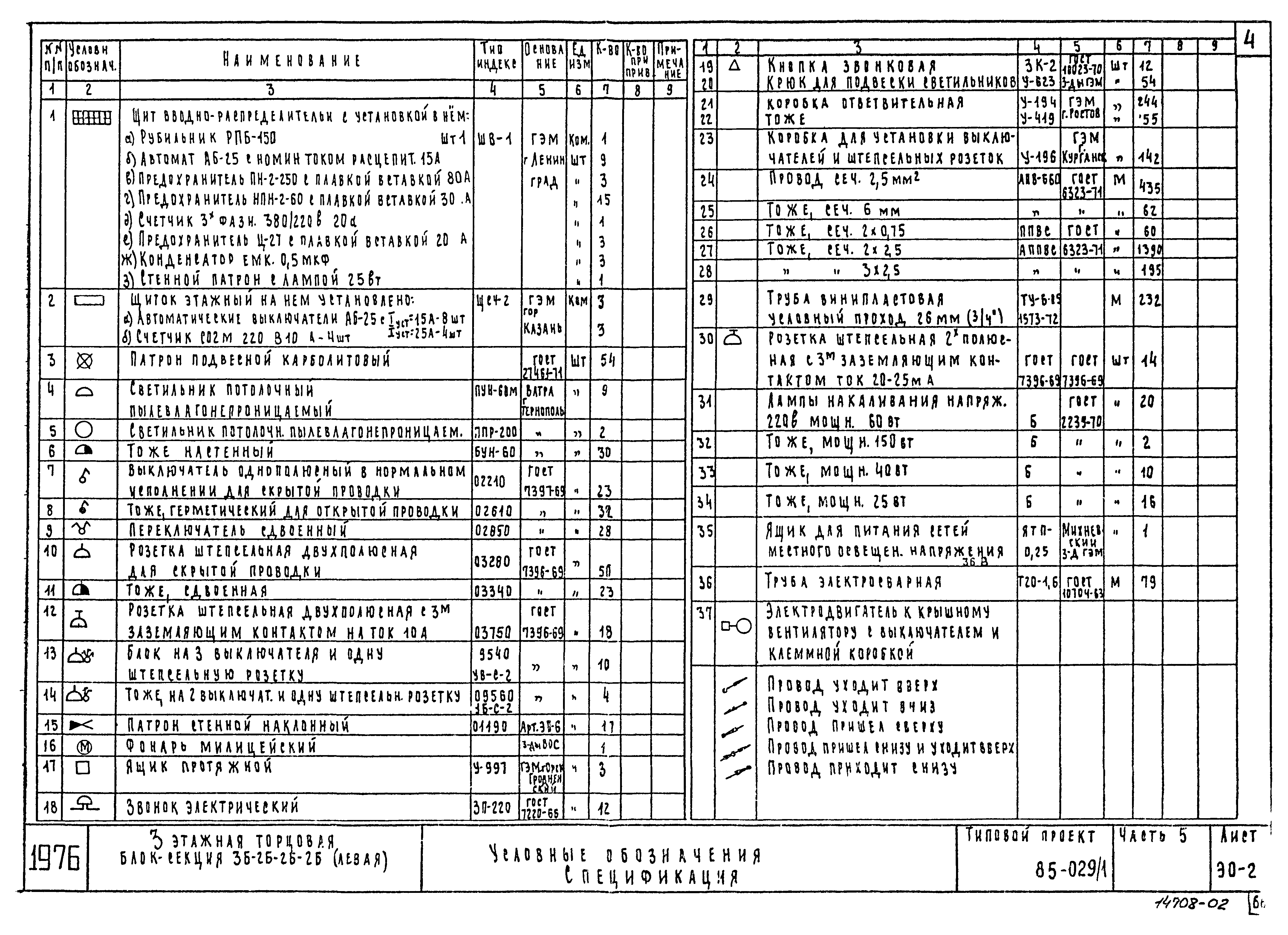 Типовой проект 85-029/1