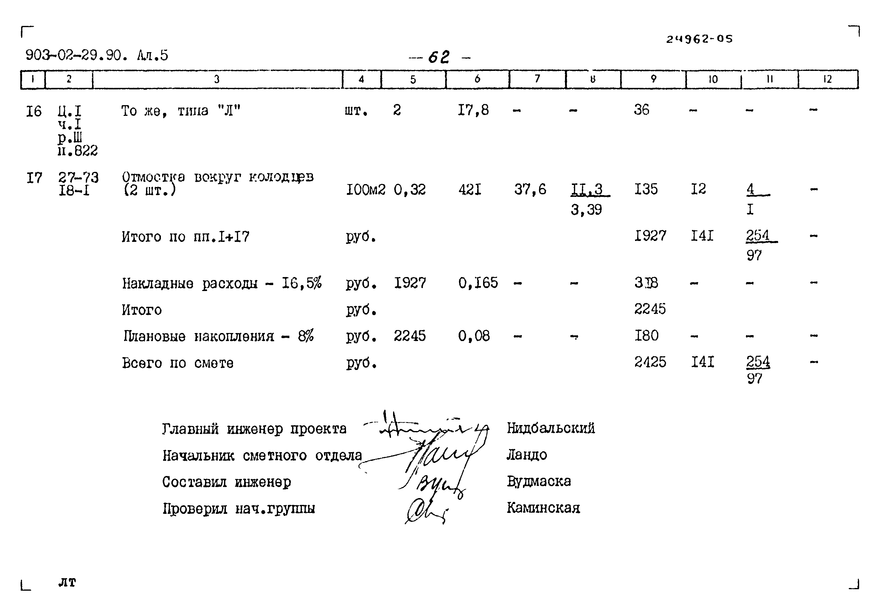 Типовые материалы для проектирования 903-02-29.90