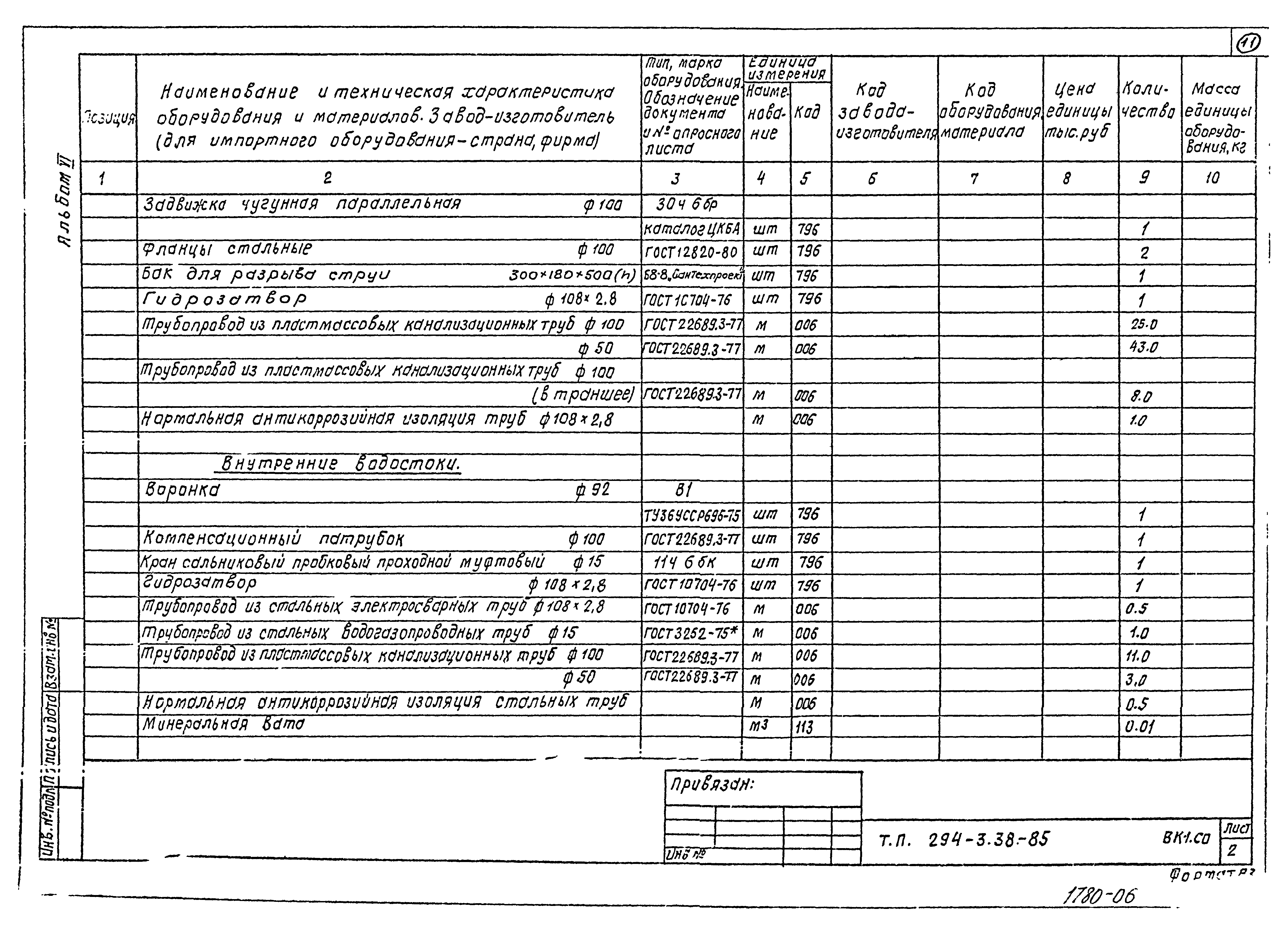 Типовой проект 294-3-38.85