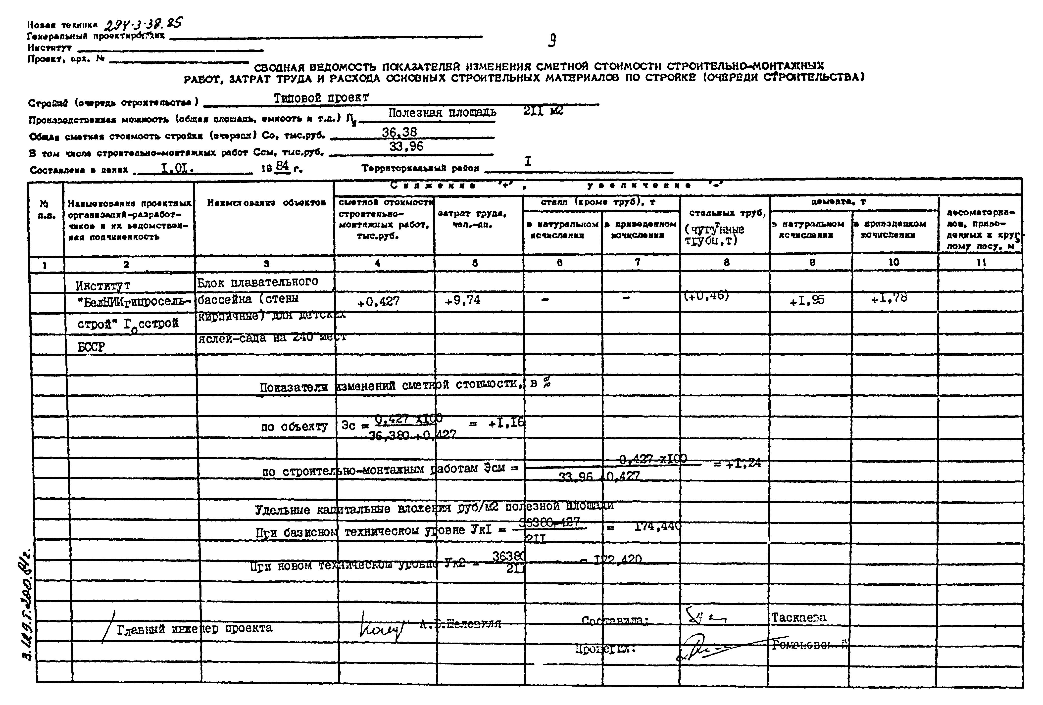 Типовой проект 294-3-38.85