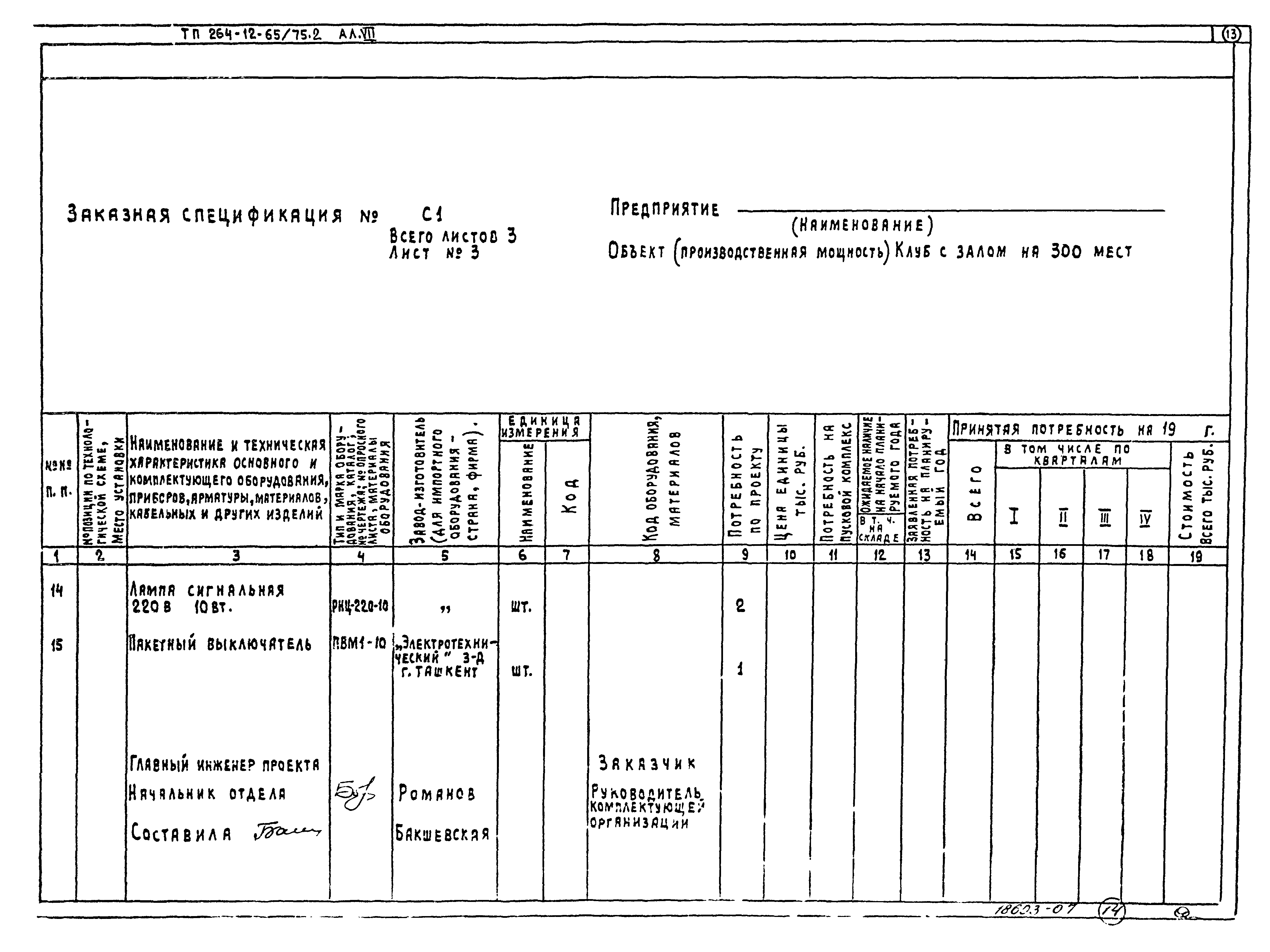 Типовой проект 264-12-65/75.2