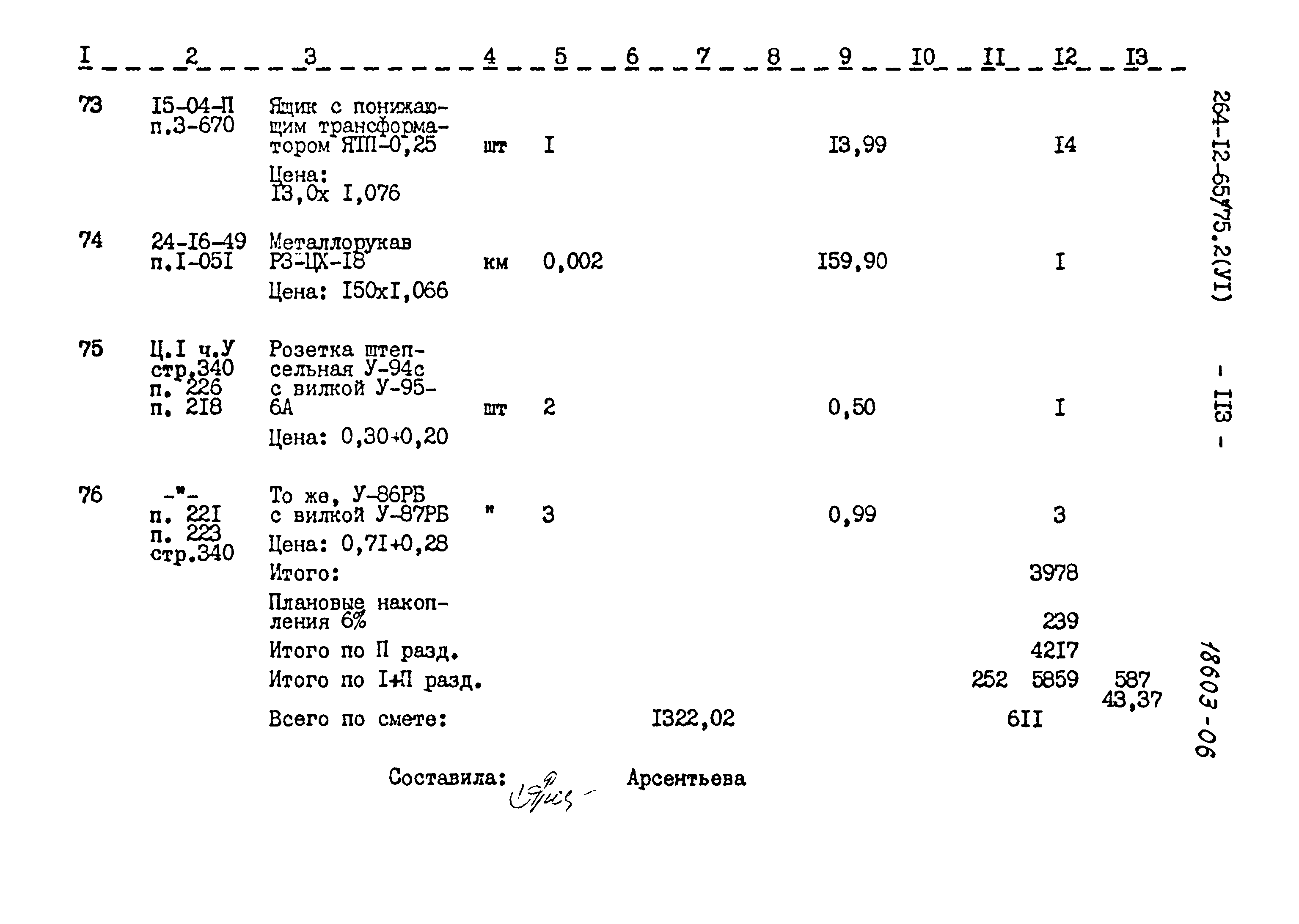 Типовой проект 264-12-65/75.2