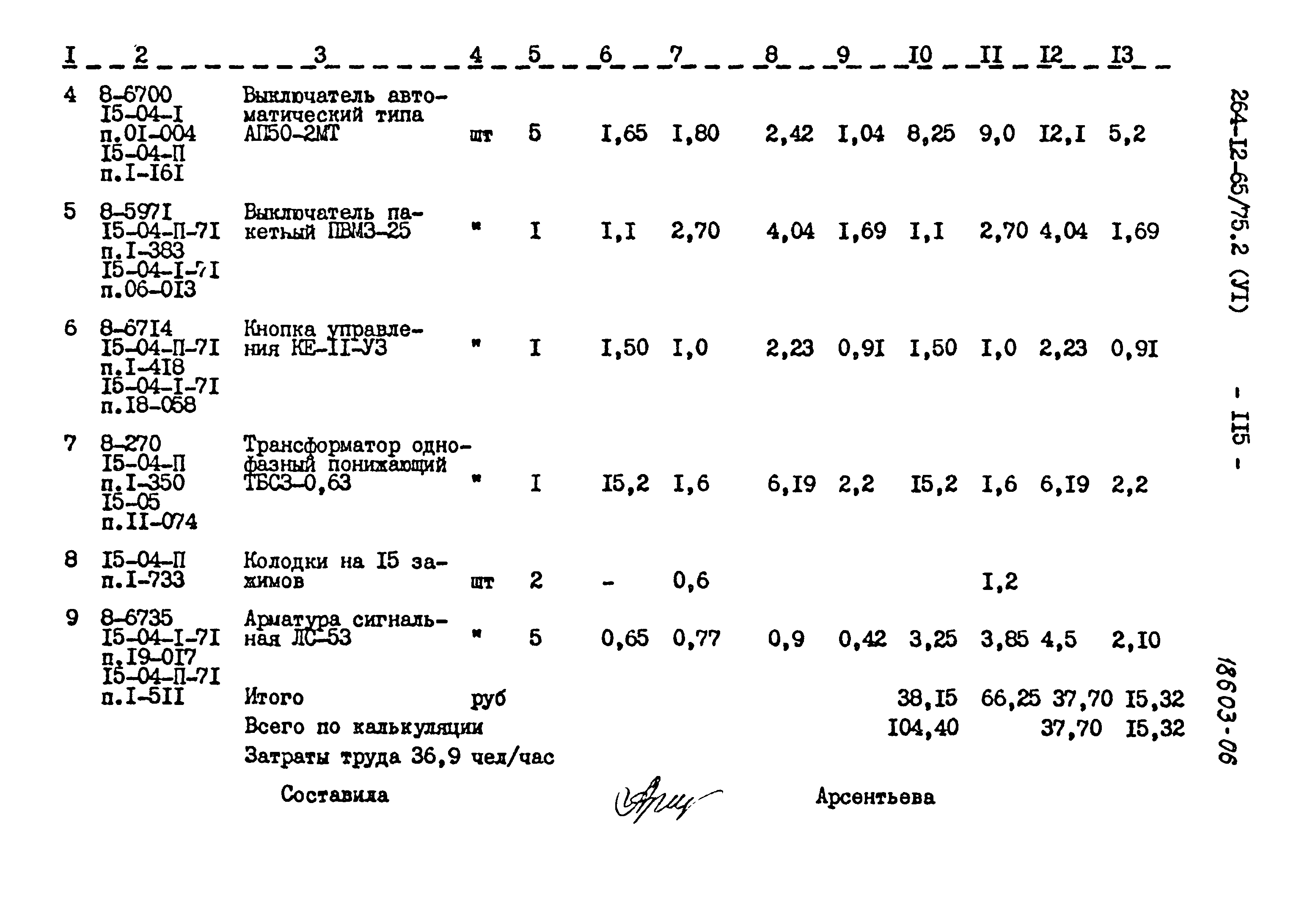 Типовой проект 264-12-65/75.2