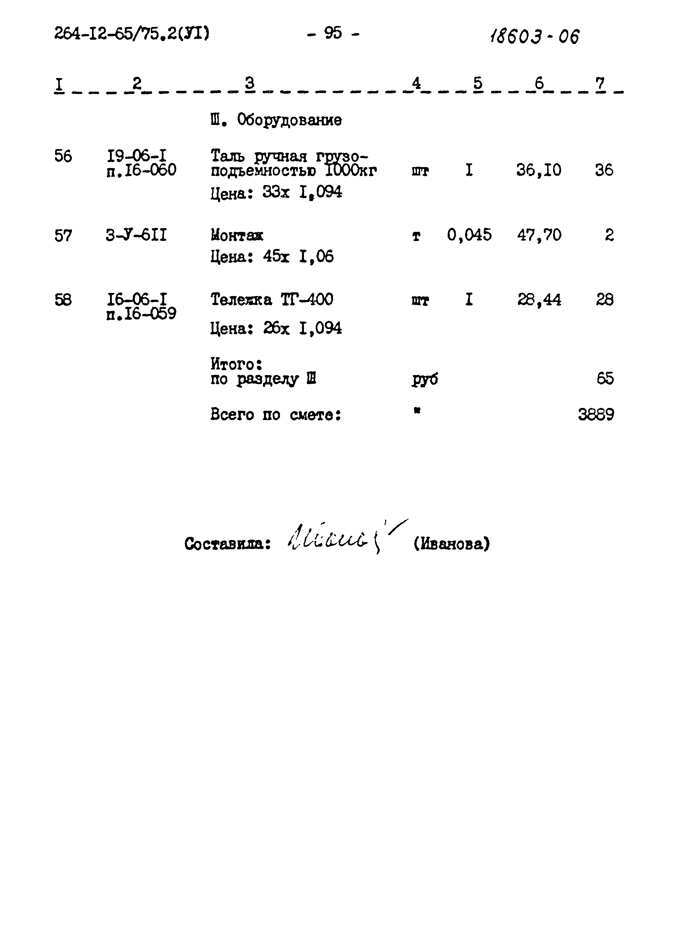 Типовой проект 264-12-65/75.2