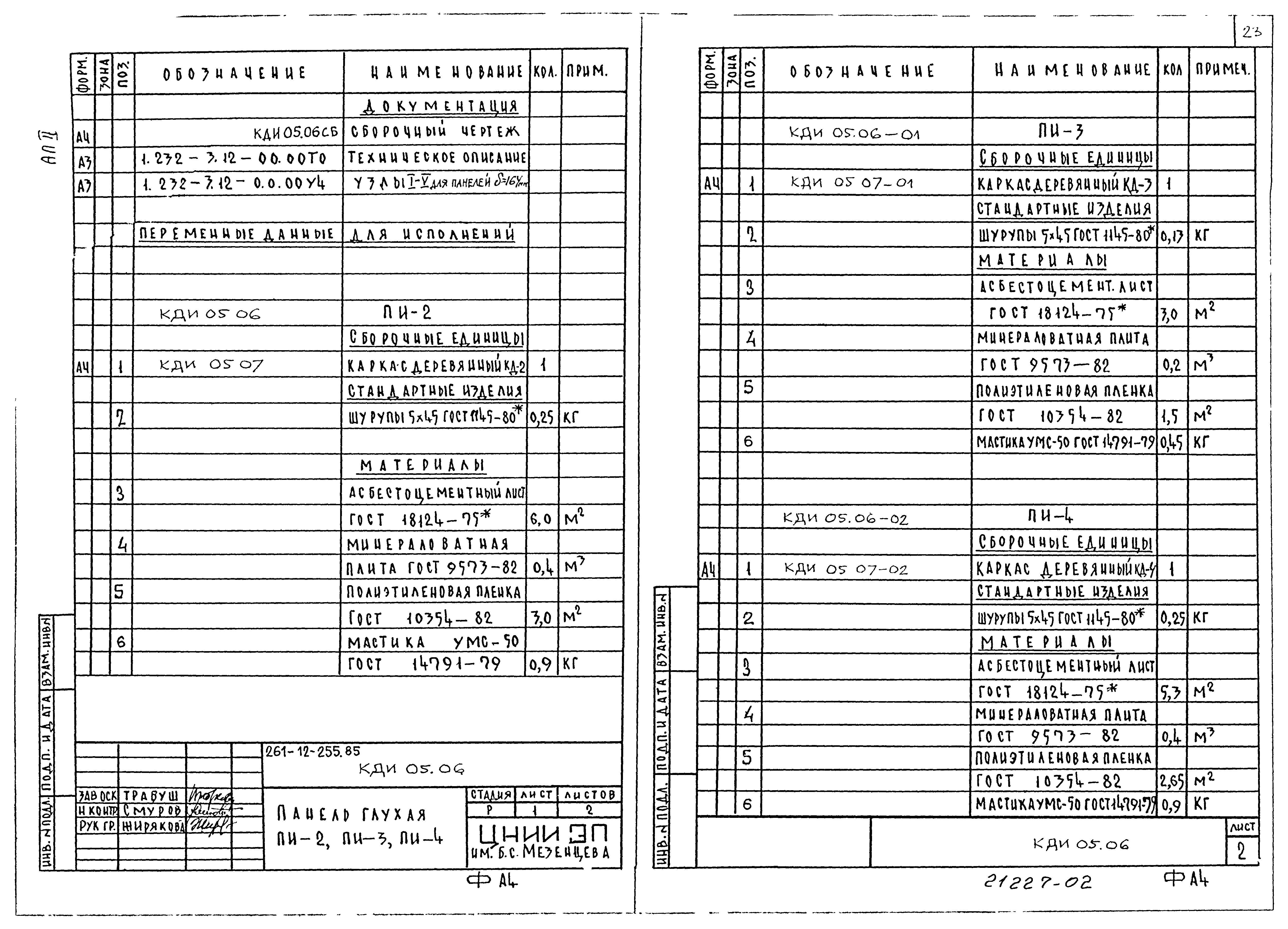 Типовой проект 261-12-255.85