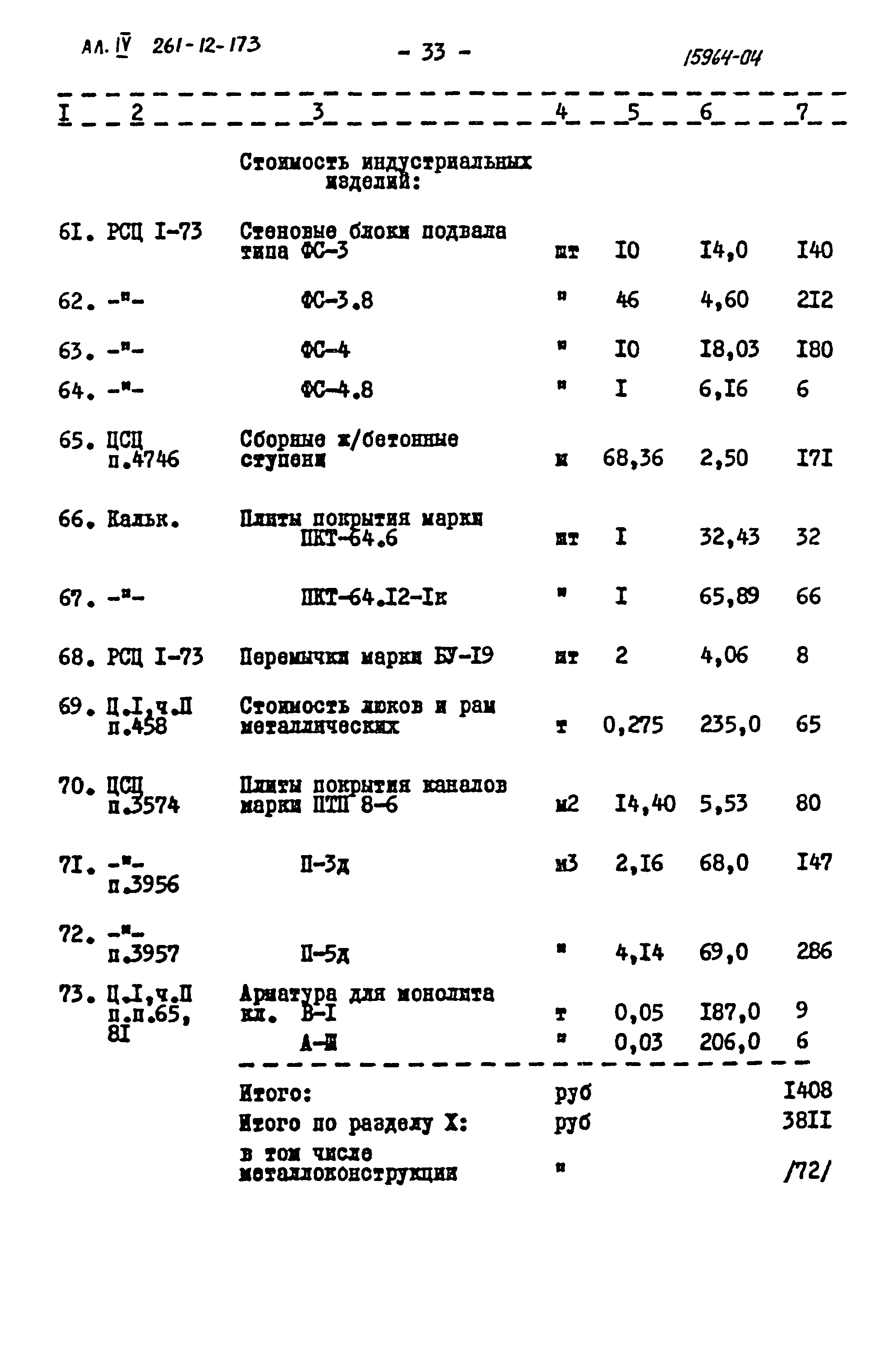 Типовой проект 261-12-173