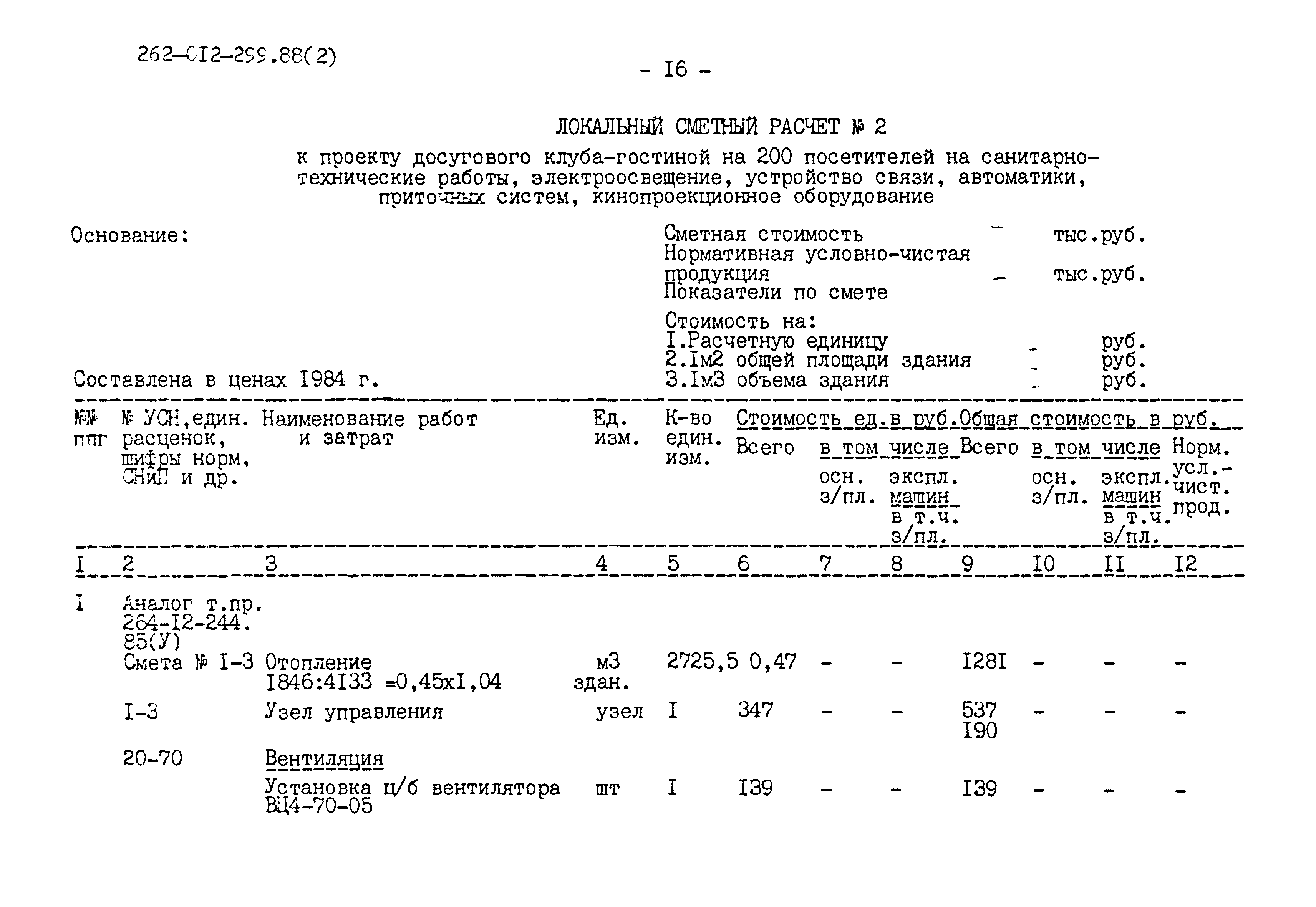 Типовые материалы для проектирования 262-12-299.88