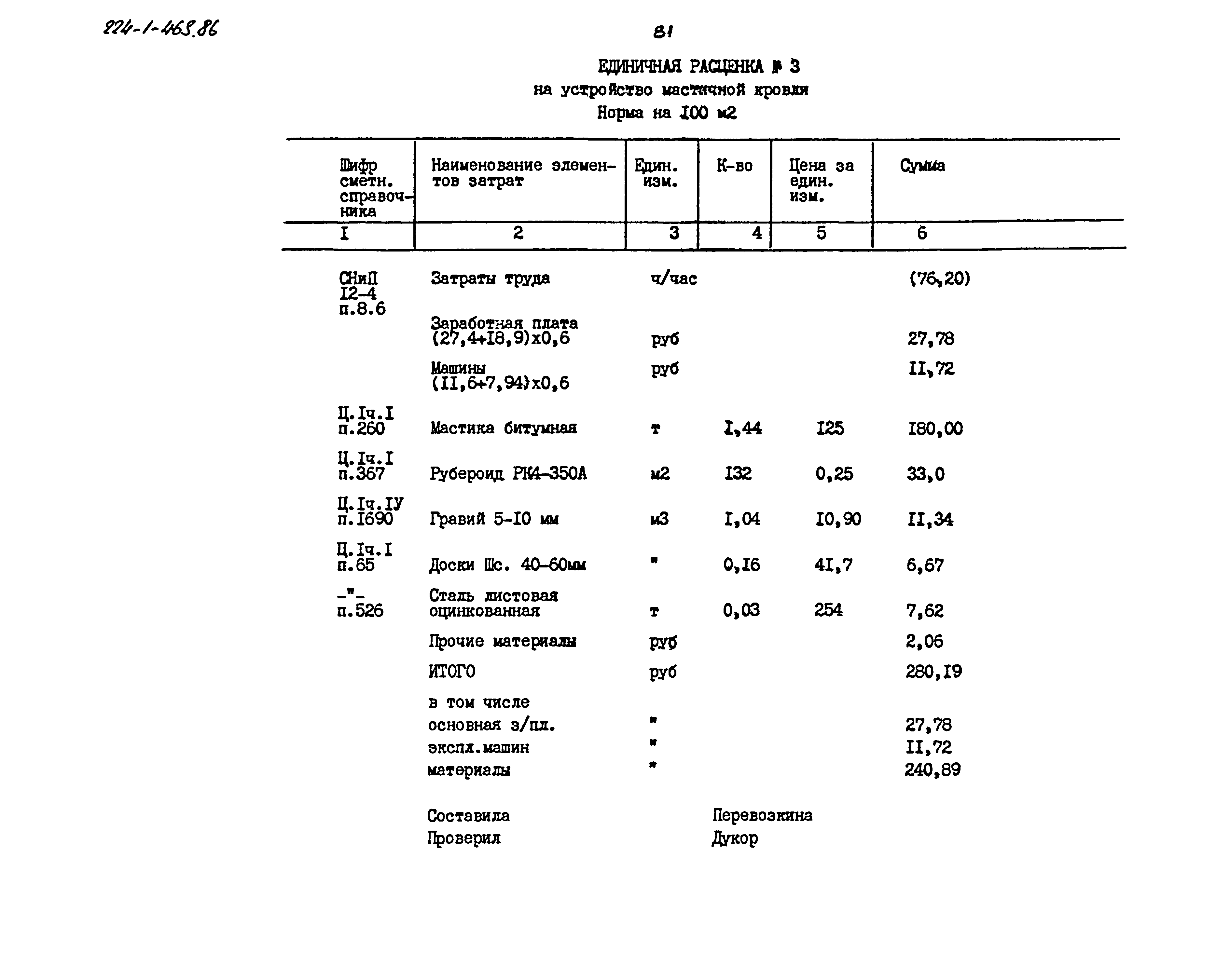 Типовой проект 224-1-463.86