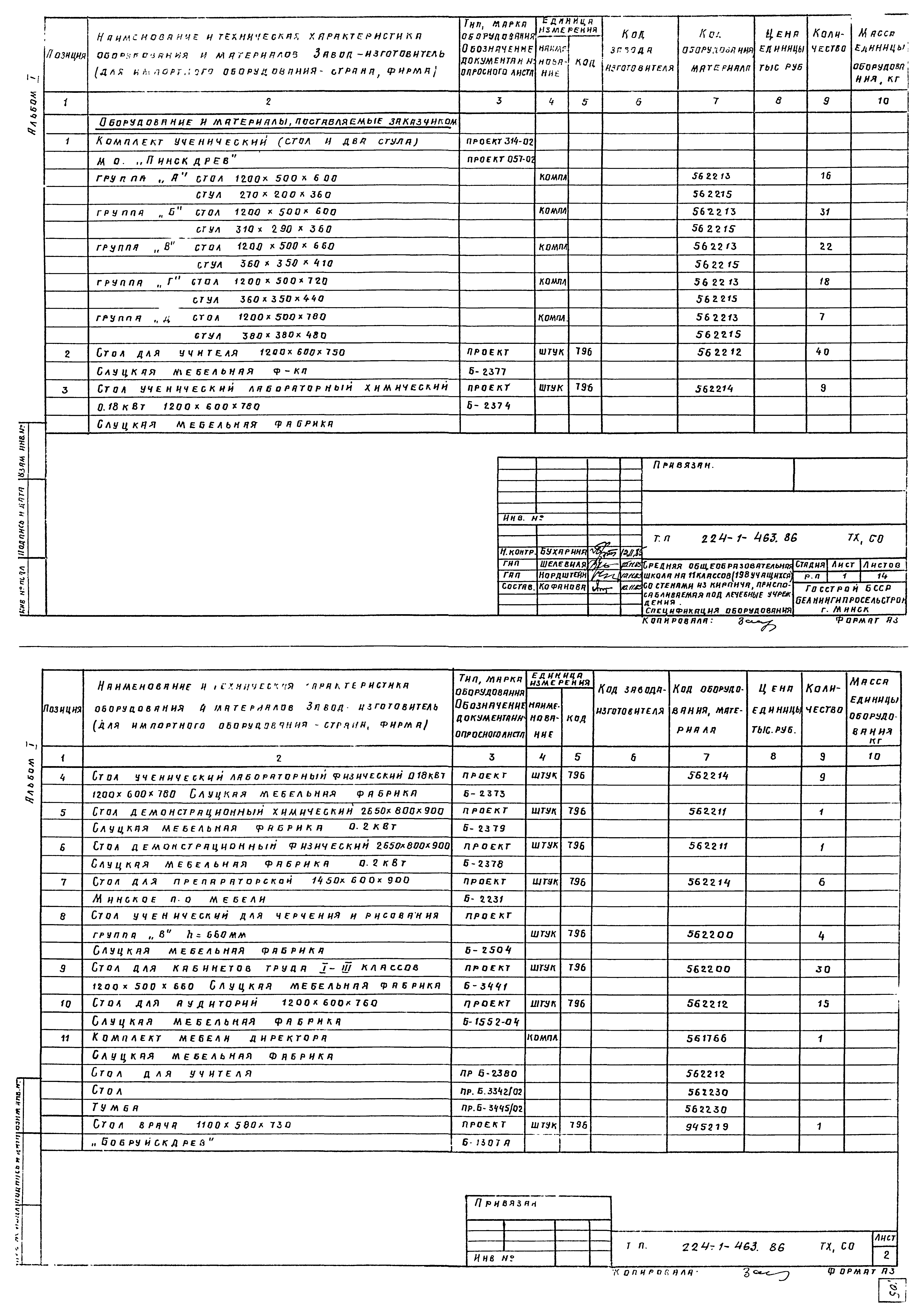 Типовой проект 224-1-463.86