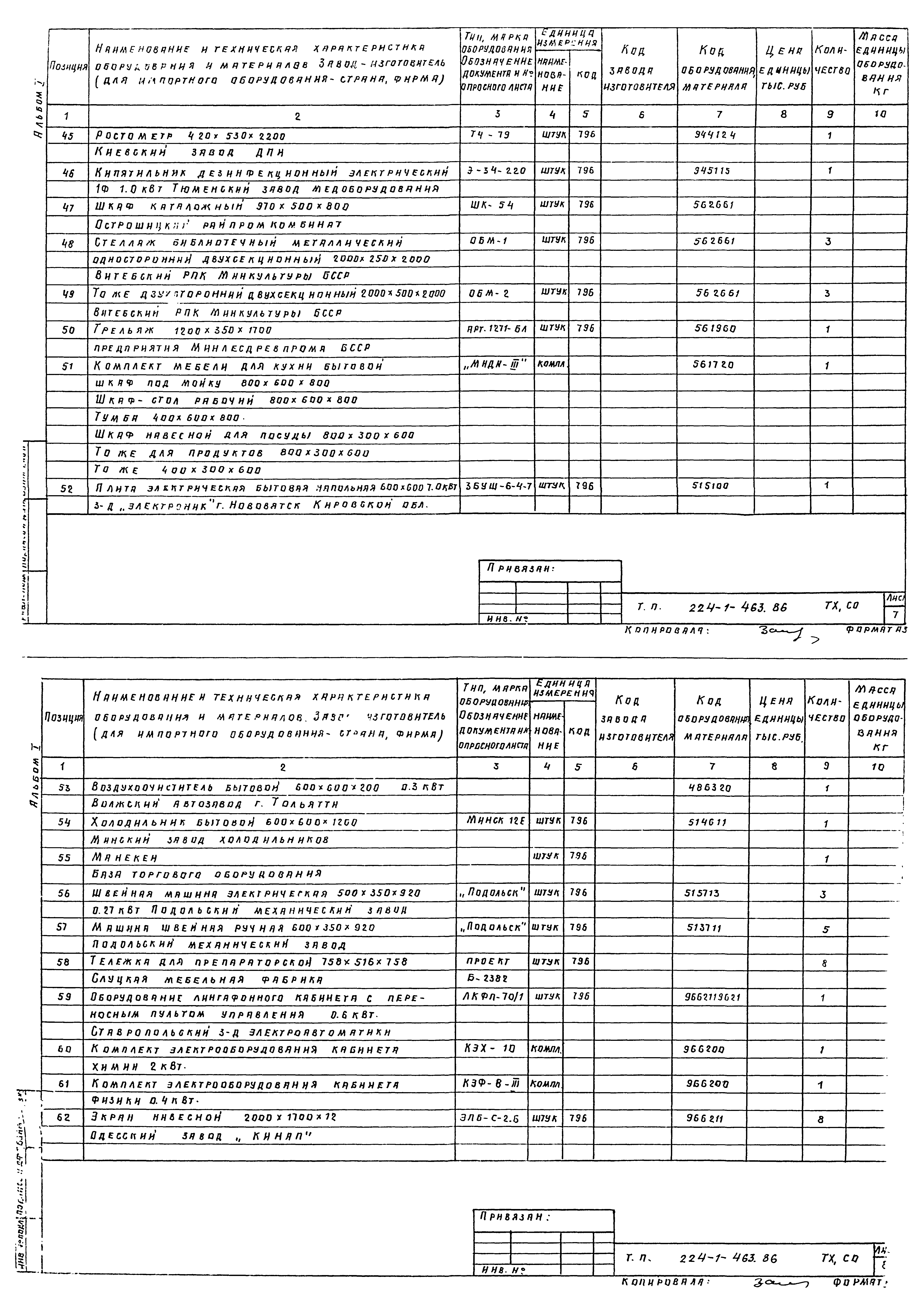 Типовой проект 224-1-463.86