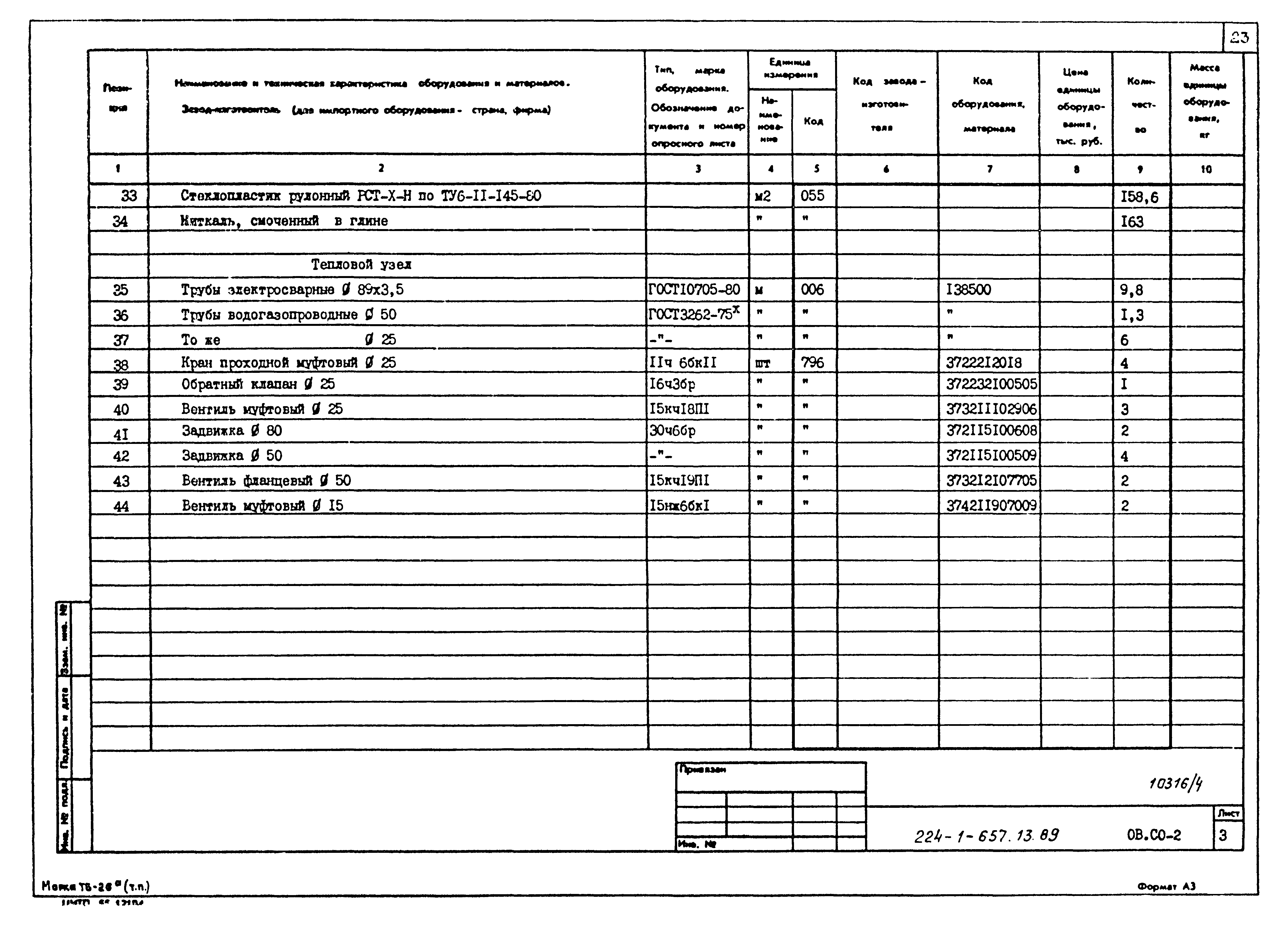 Типовой проект 224-1-657.13.89