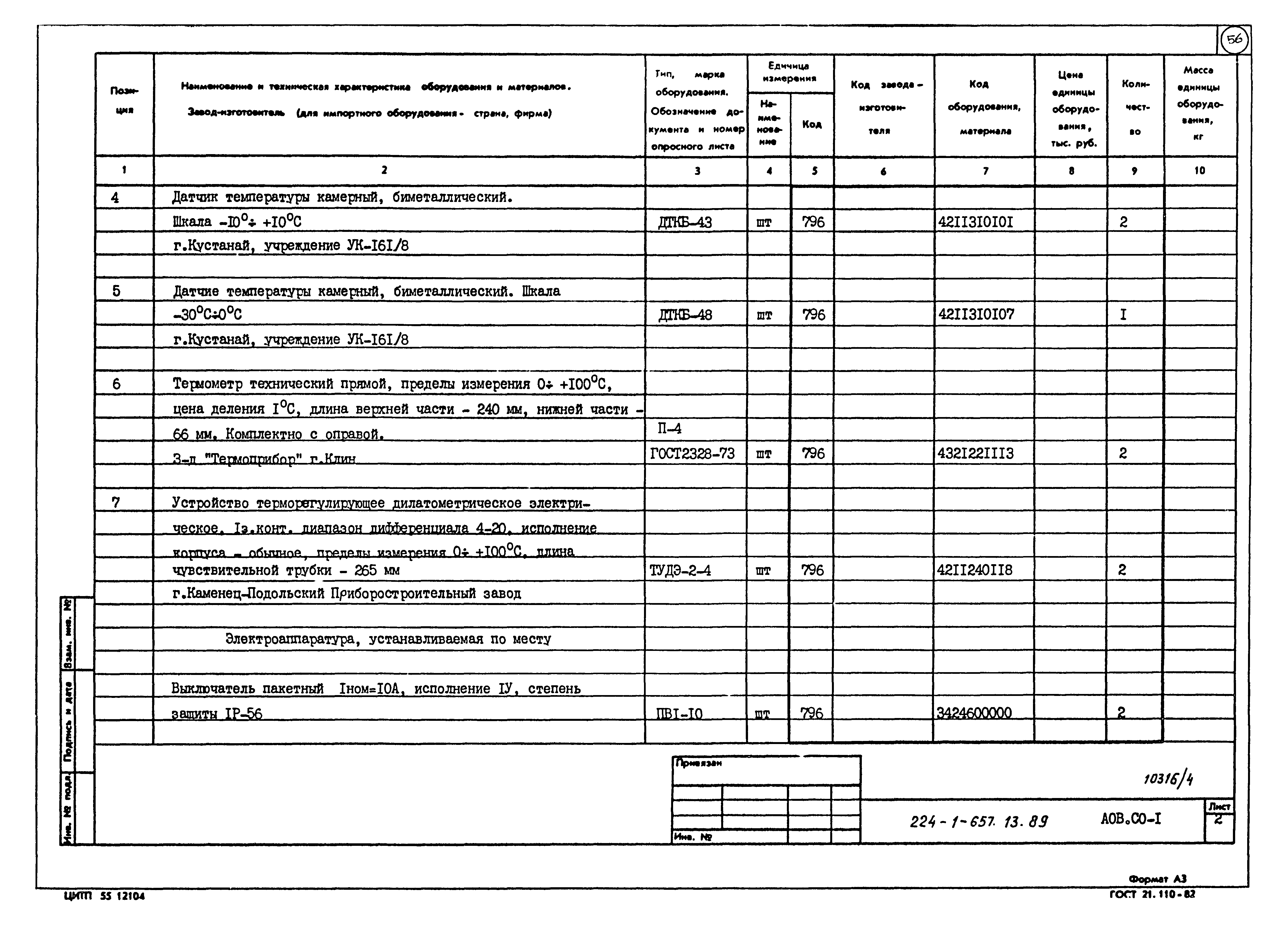 Типовой проект 224-1-657.13.89