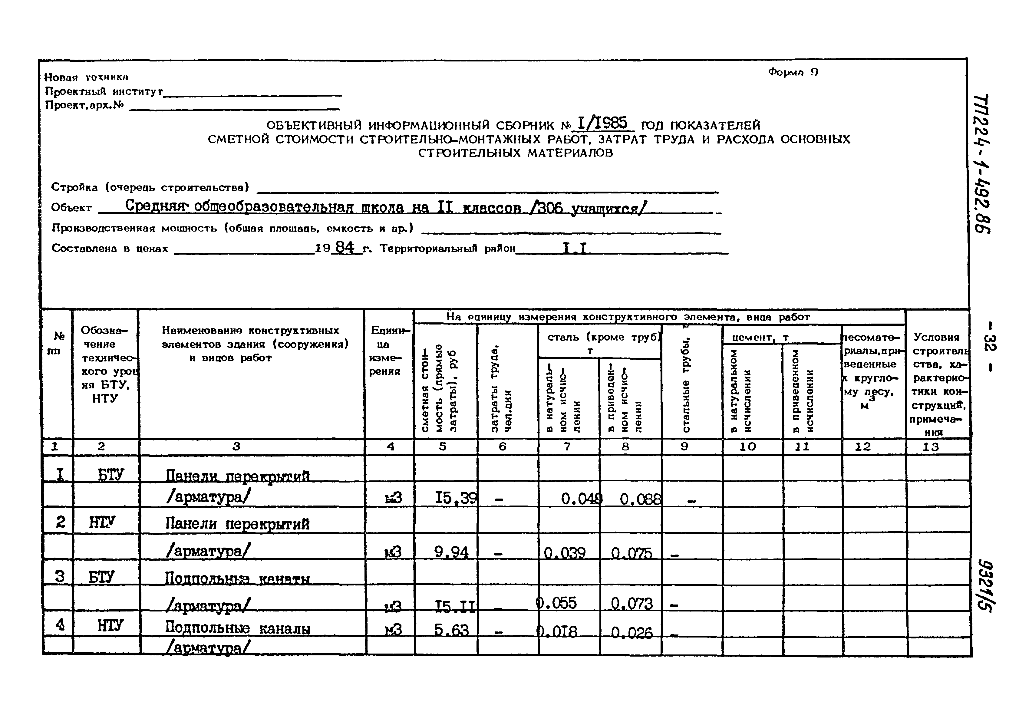 Типовой проект 224-1-492.86