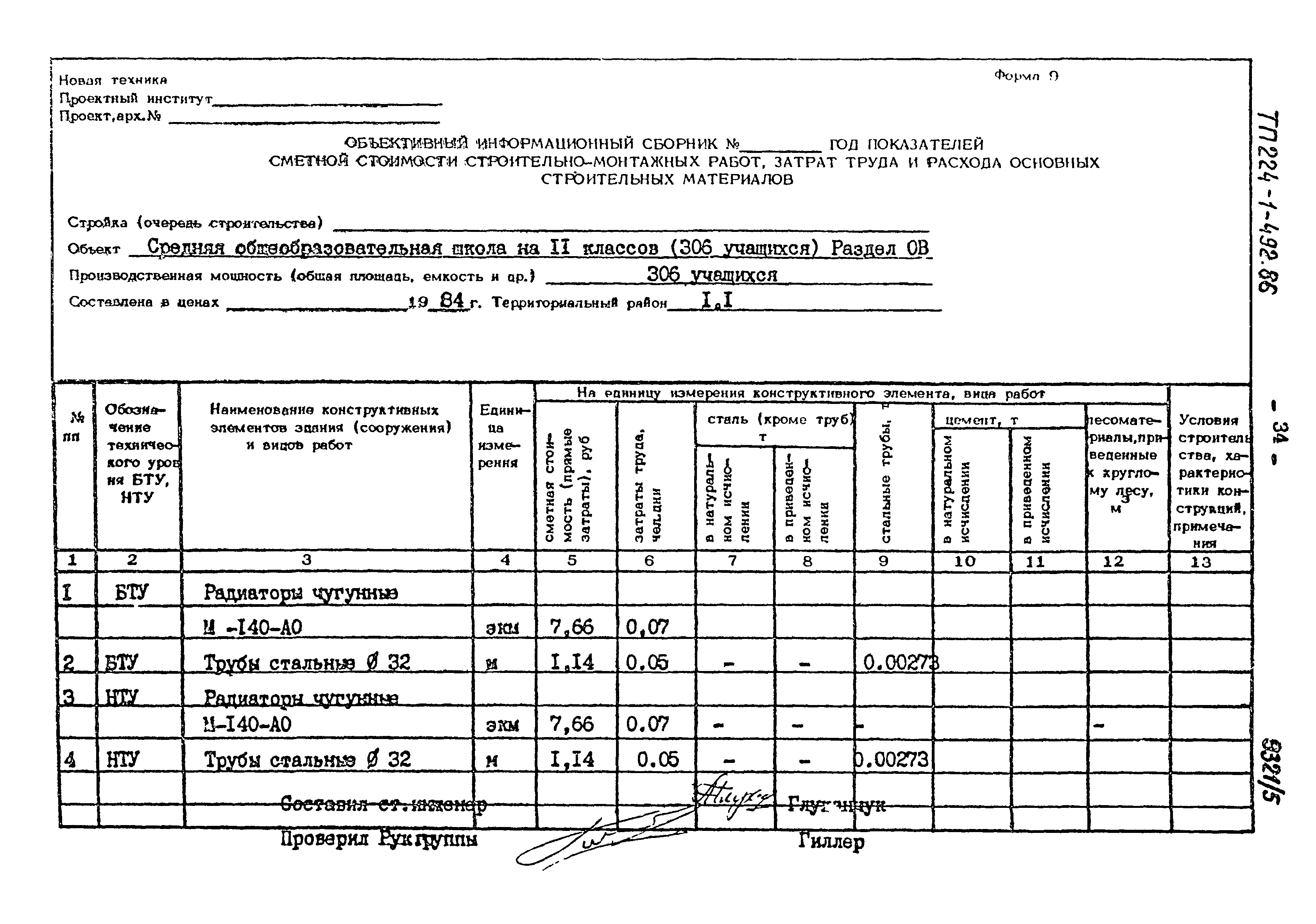 Типовой проект 224-1-492.86