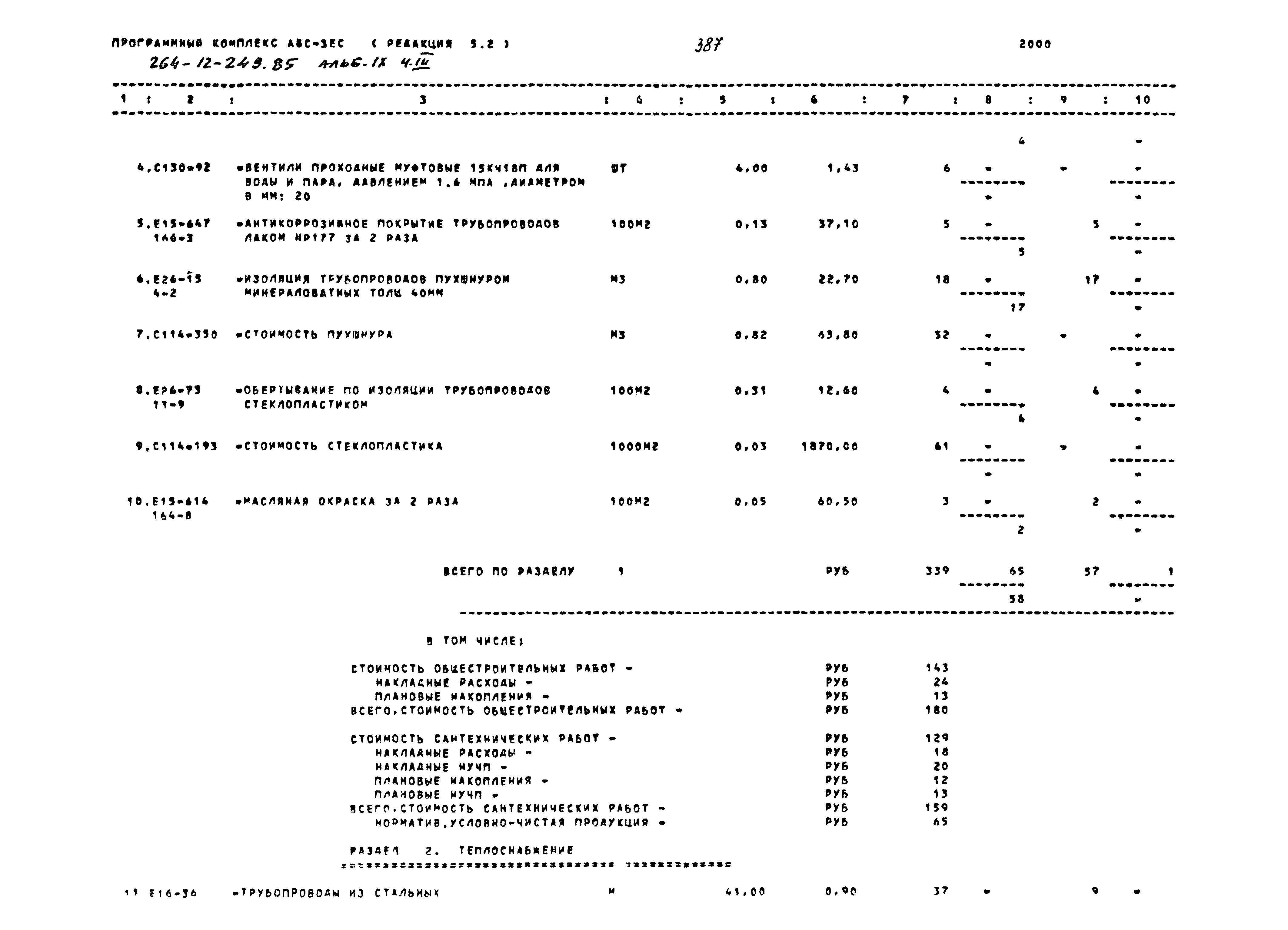 Типовой проект 264-12-249.85