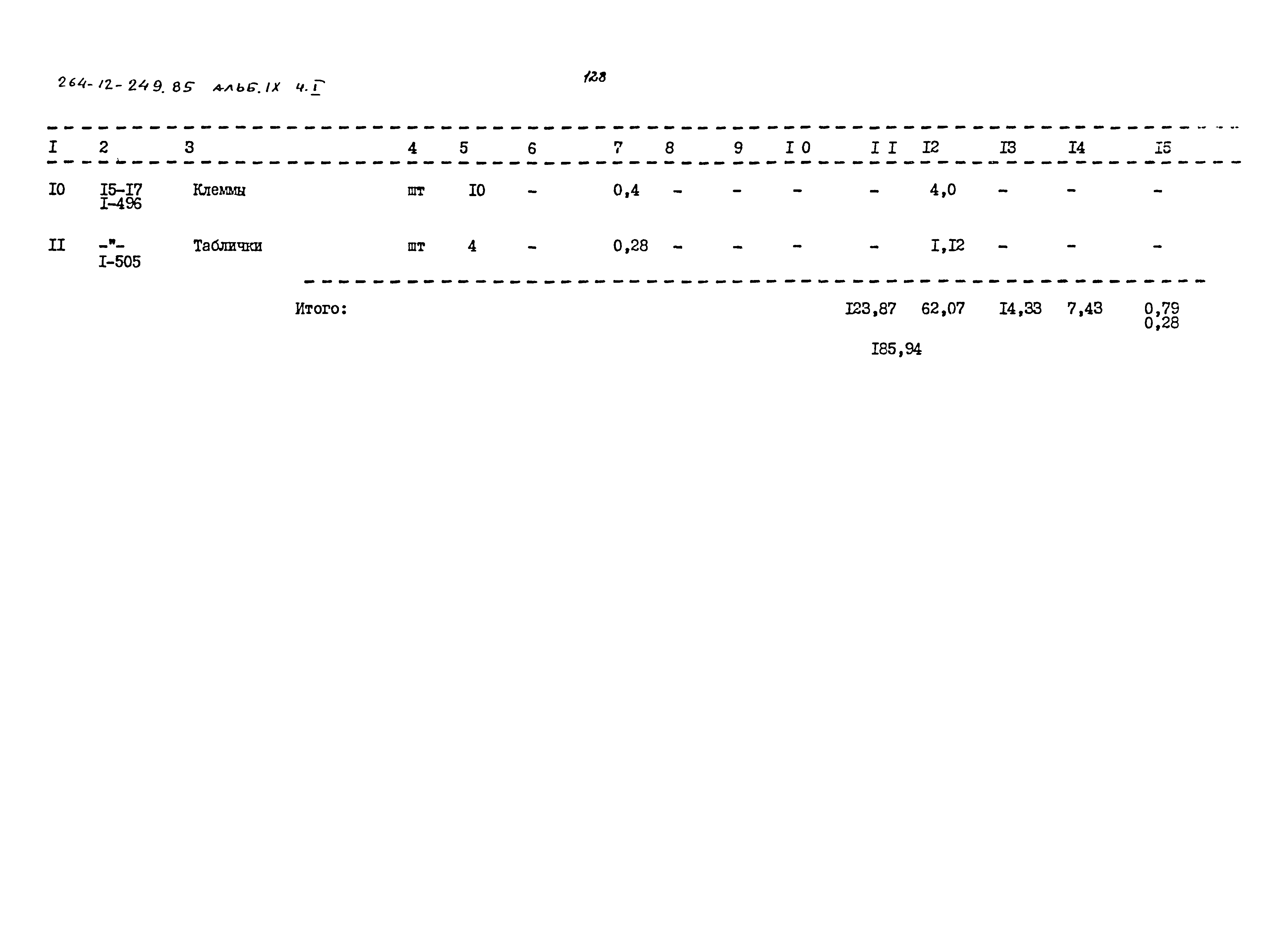 Типовой проект 264-12-249.85