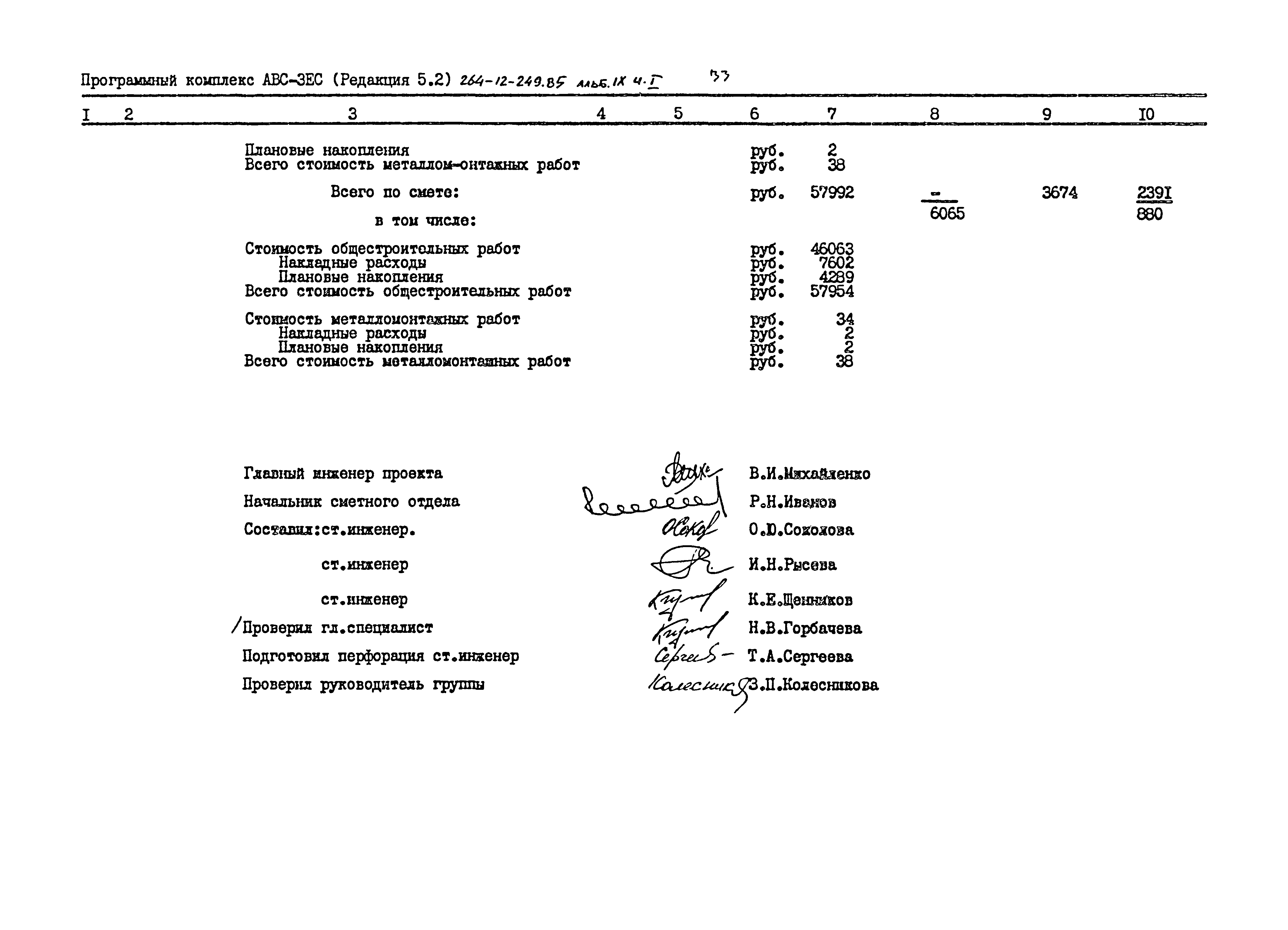 Типовой проект 264-12-249.85