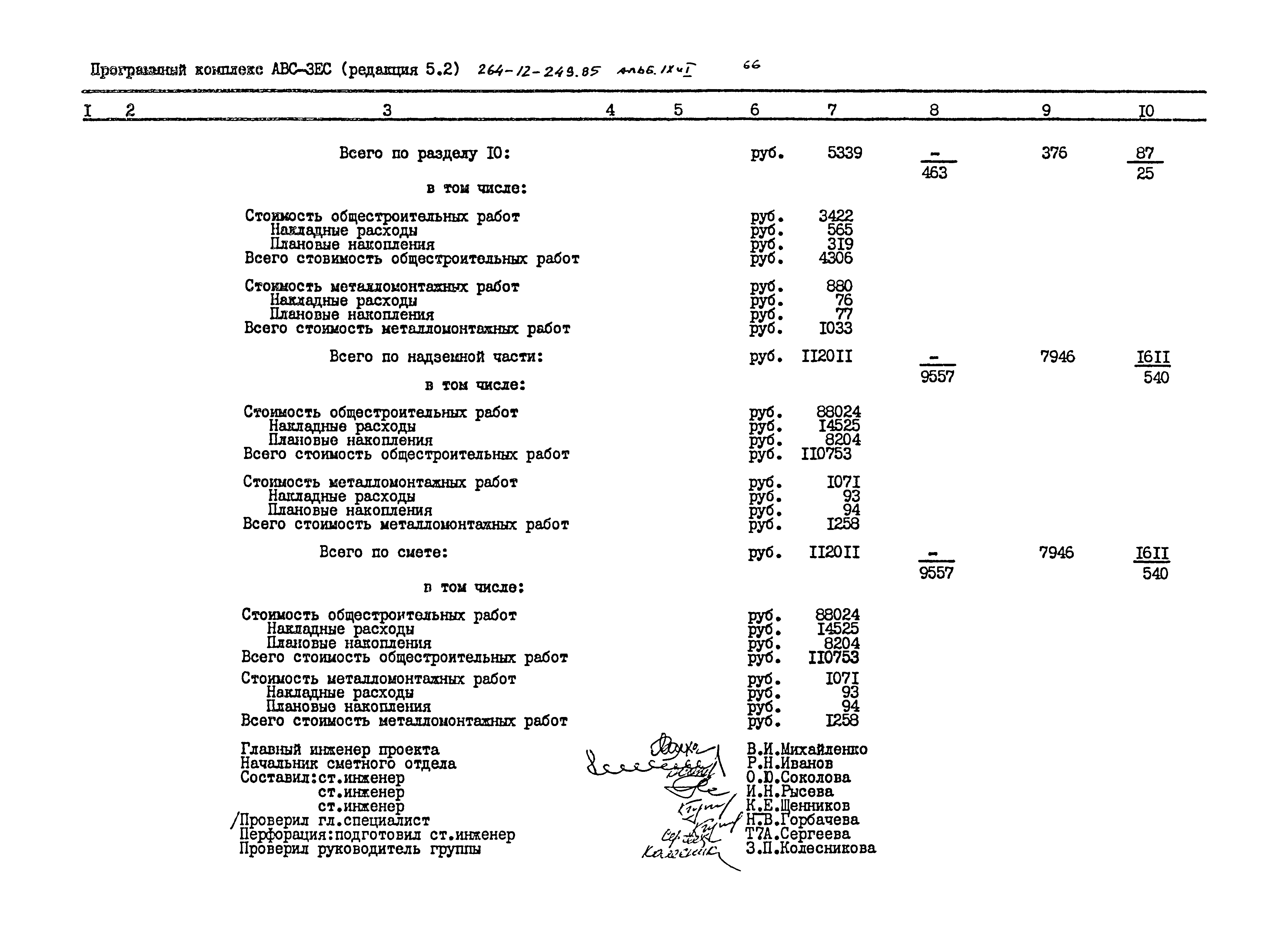 Типовой проект 264-12-249.85