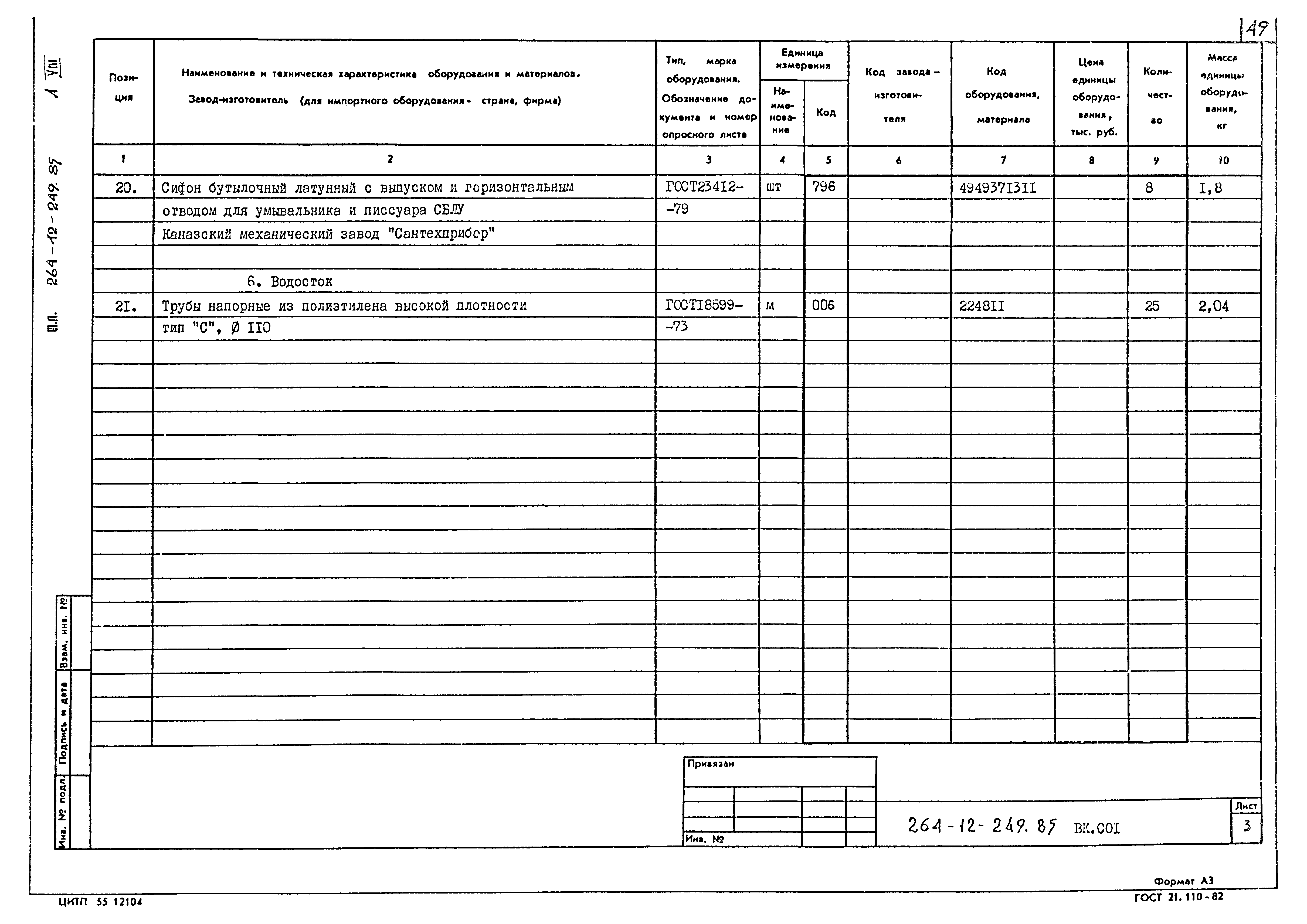 Типовой проект 264-12-249.85