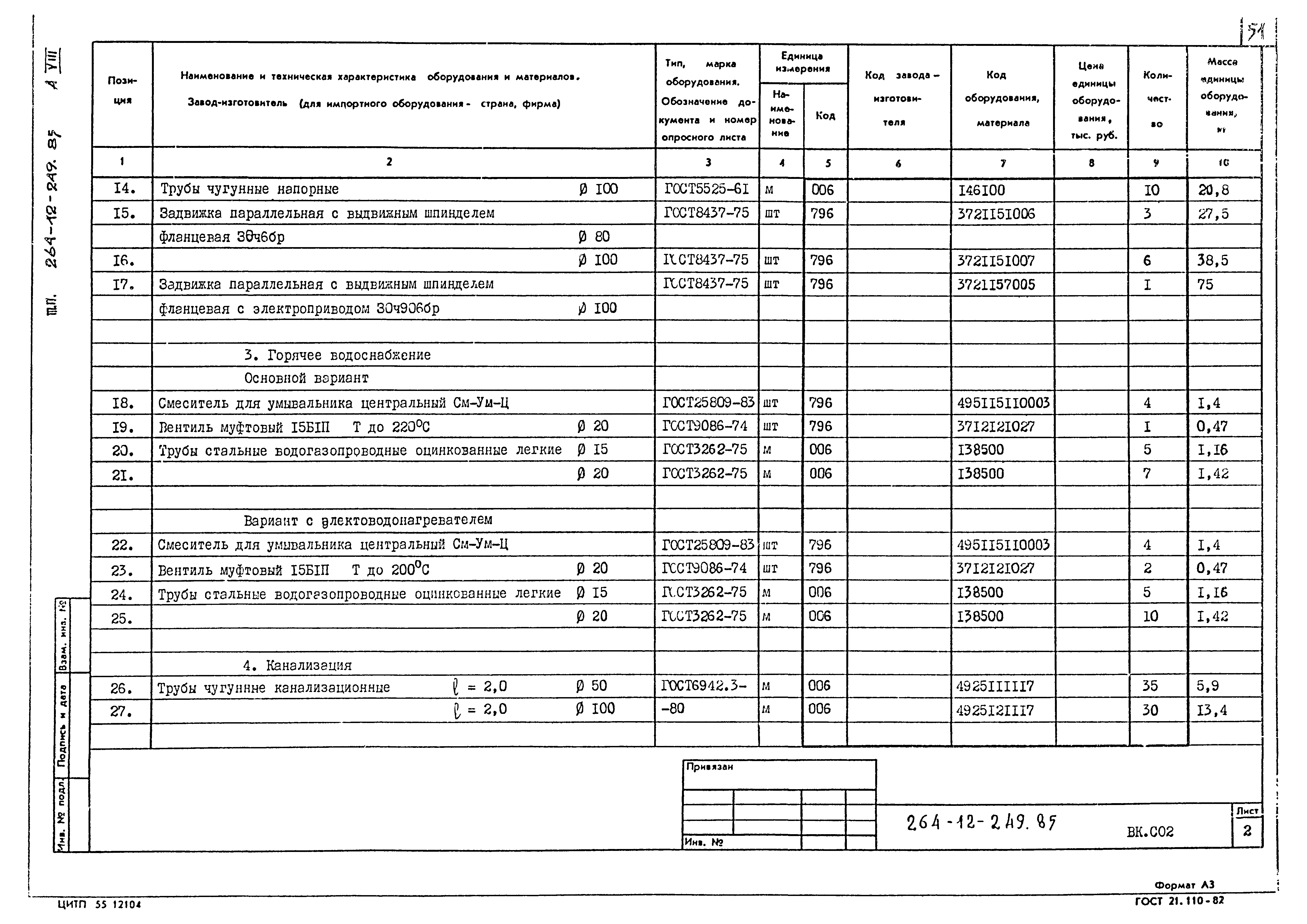 Типовой проект 264-12-249.85