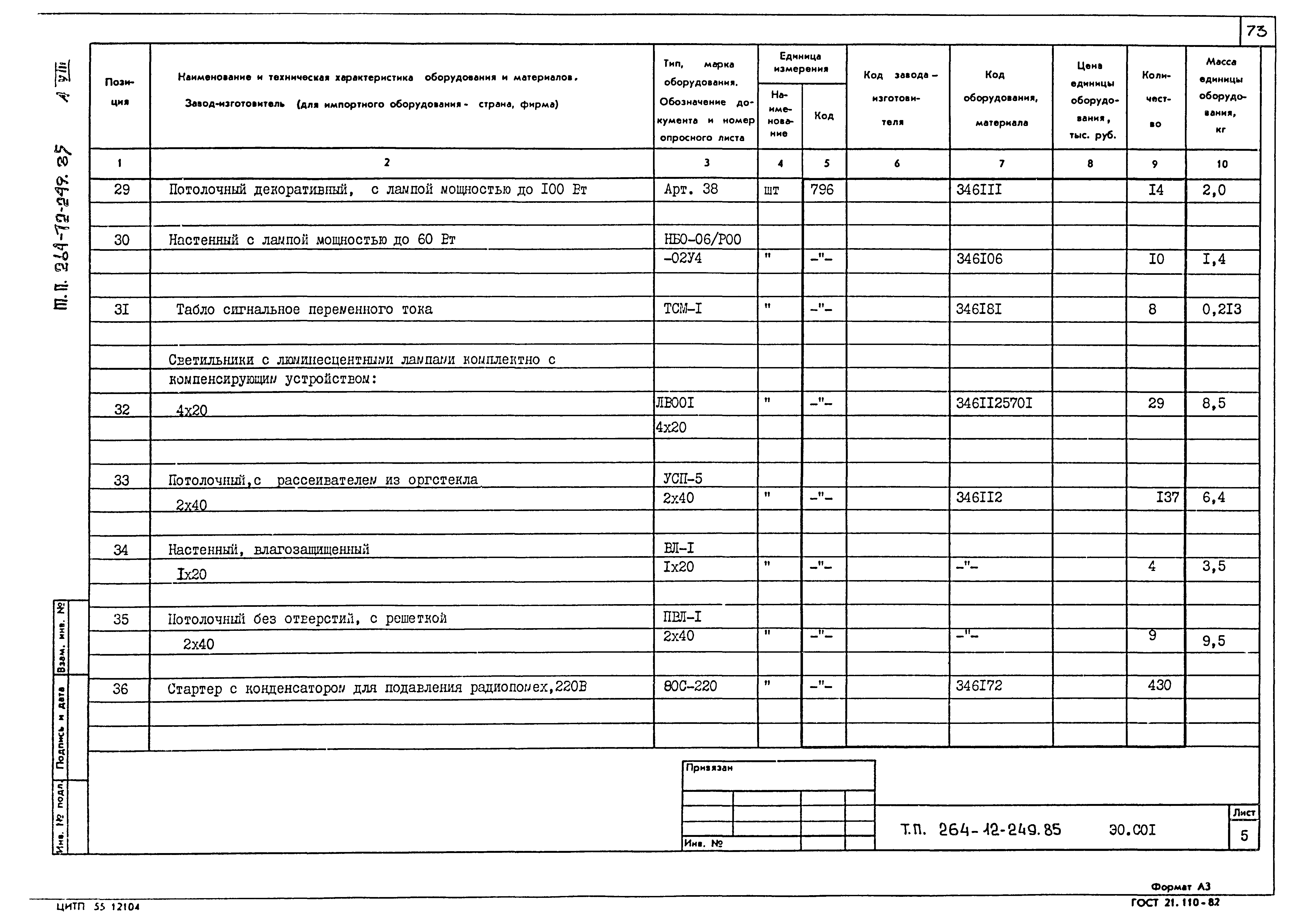 Типовой проект 264-12-249.85