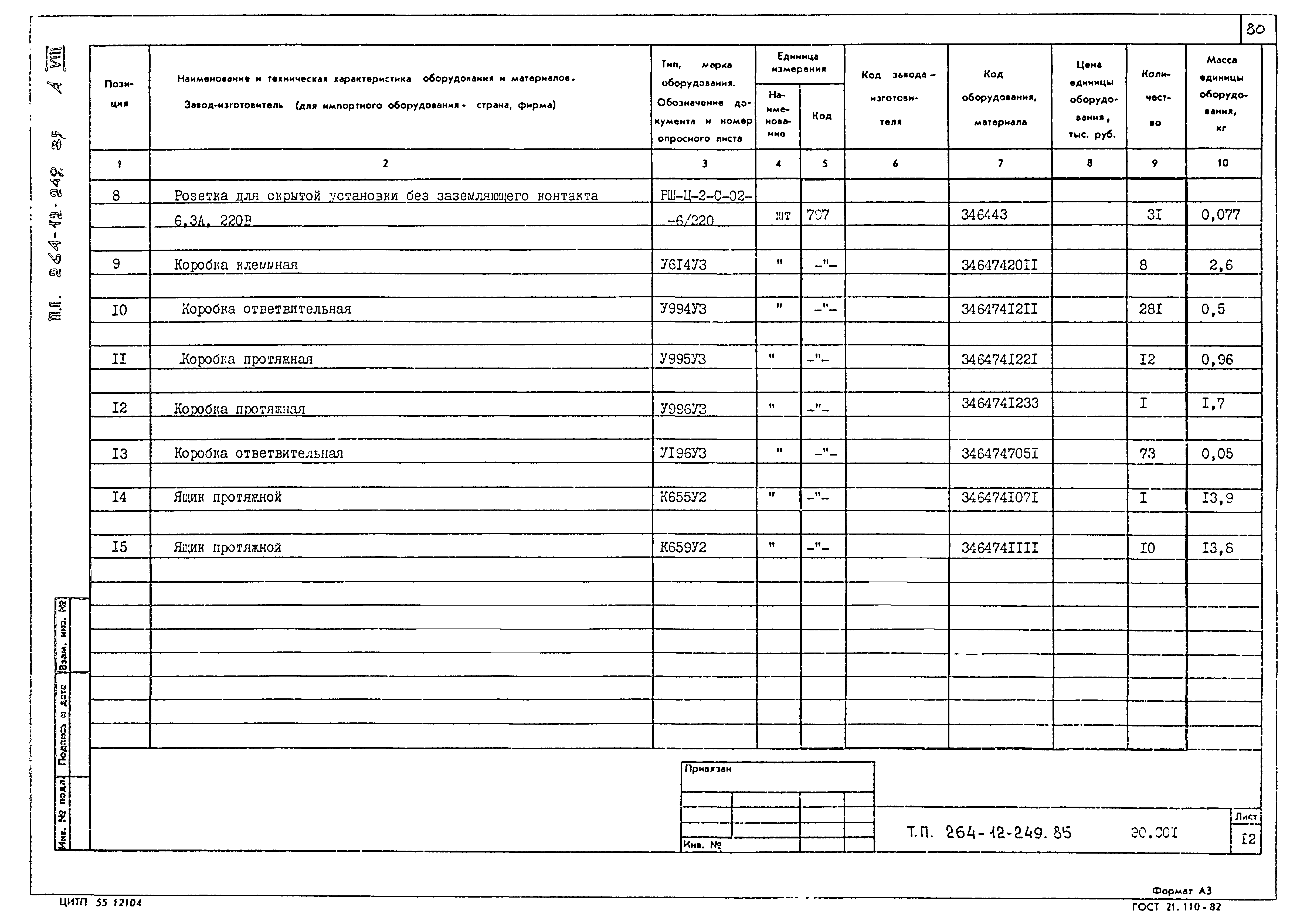 Типовой проект 264-12-249.85