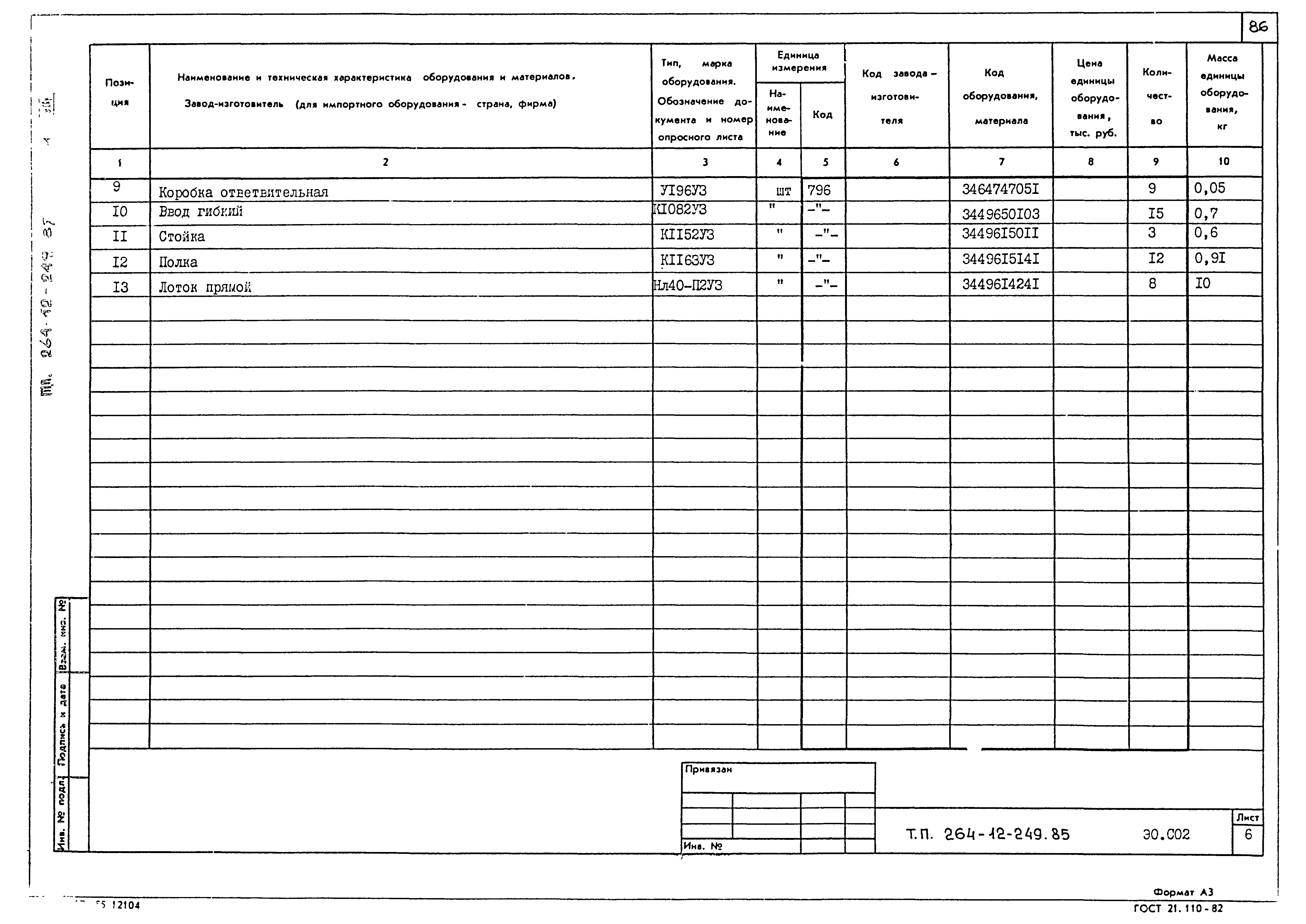 Типовой проект 264-12-249.85