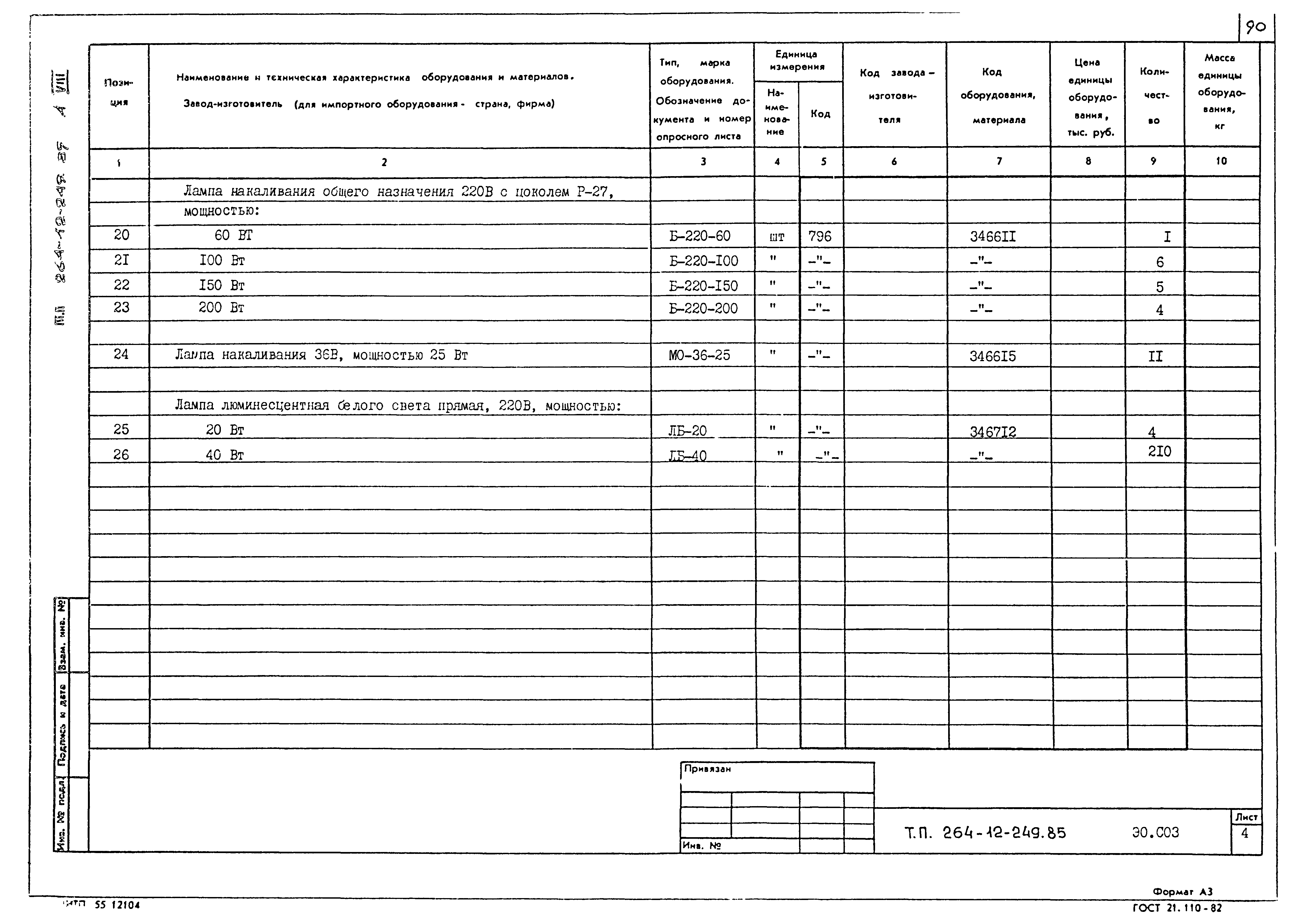 Типовой проект 264-12-249.85