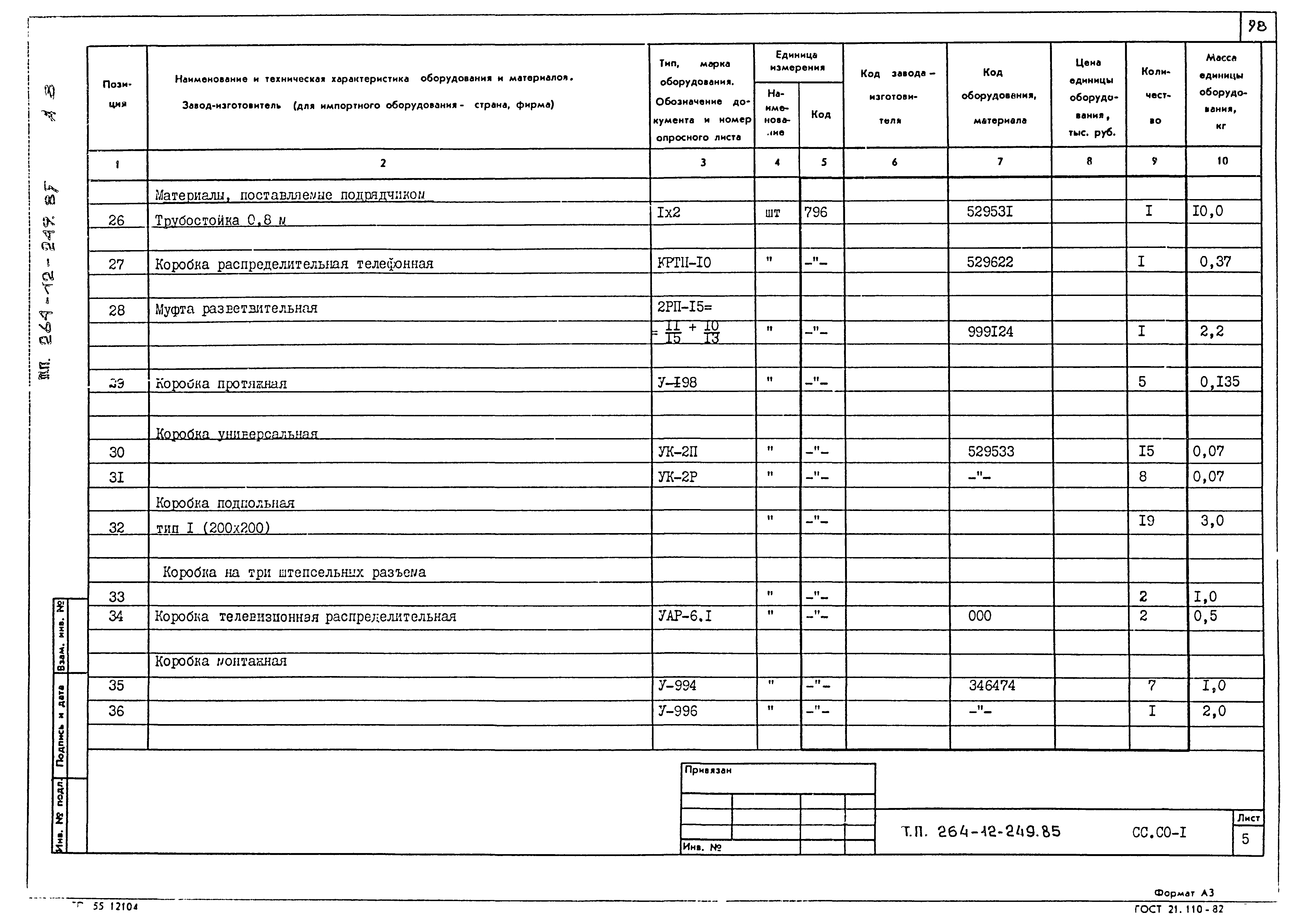 Типовой проект 264-12-249.85