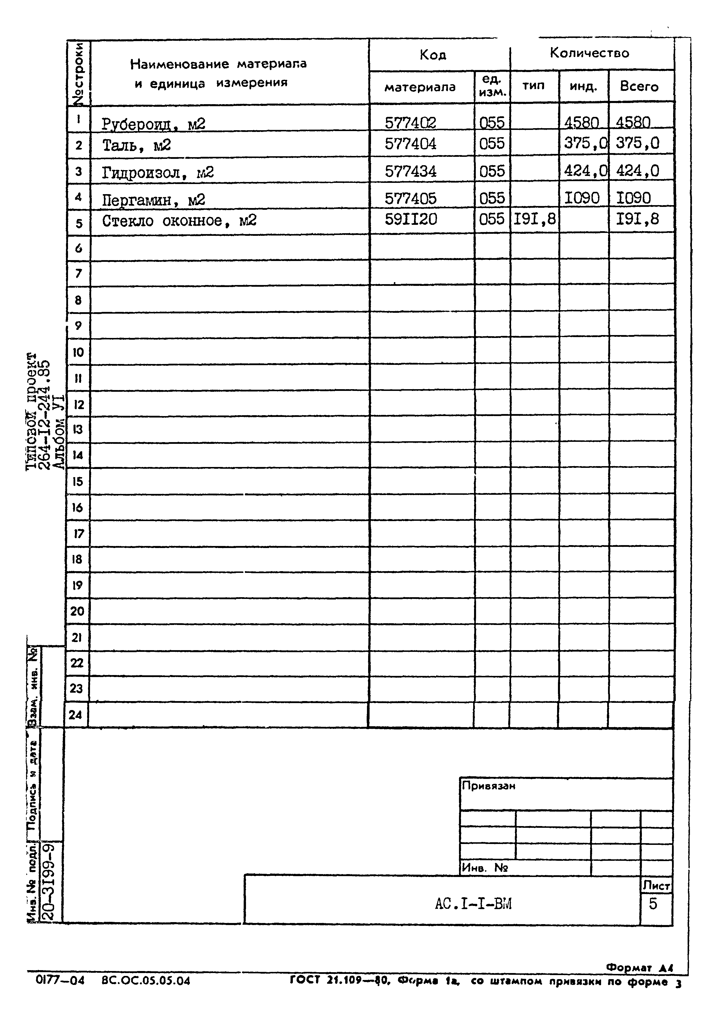 Типовой проект 264-12-244.85