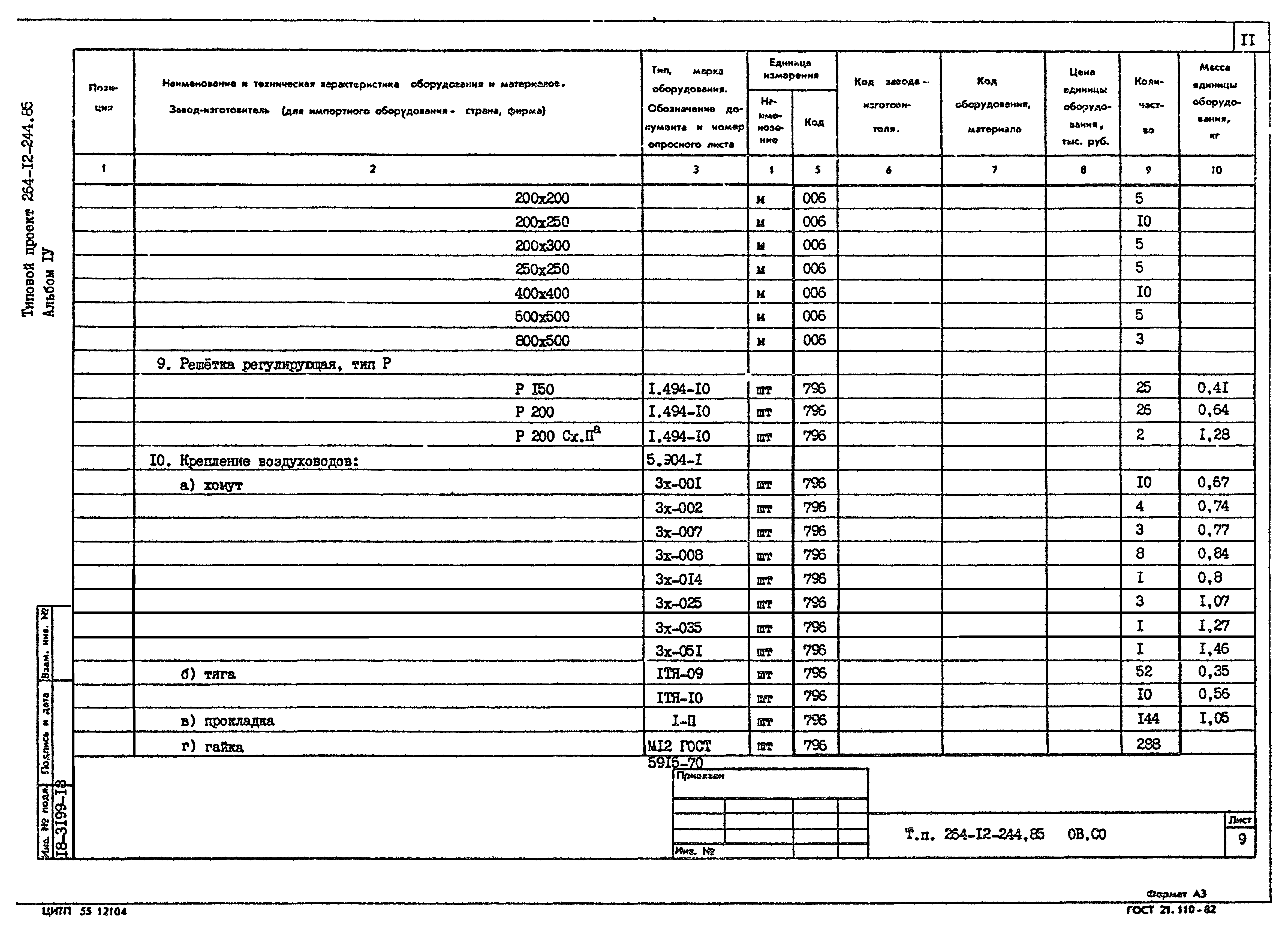 Типовой проект 264-12-244.85