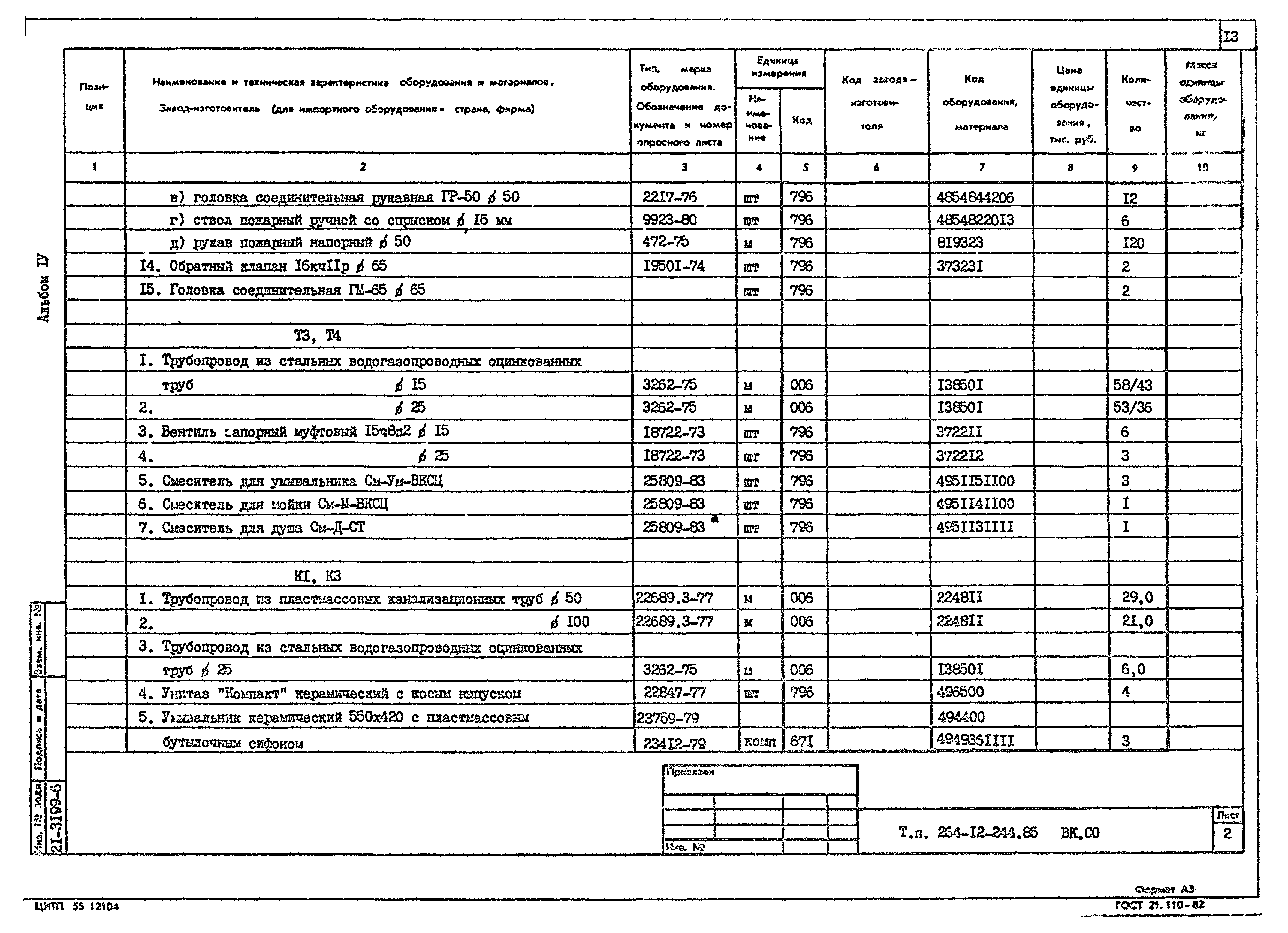 Типовой проект 264-12-244.85