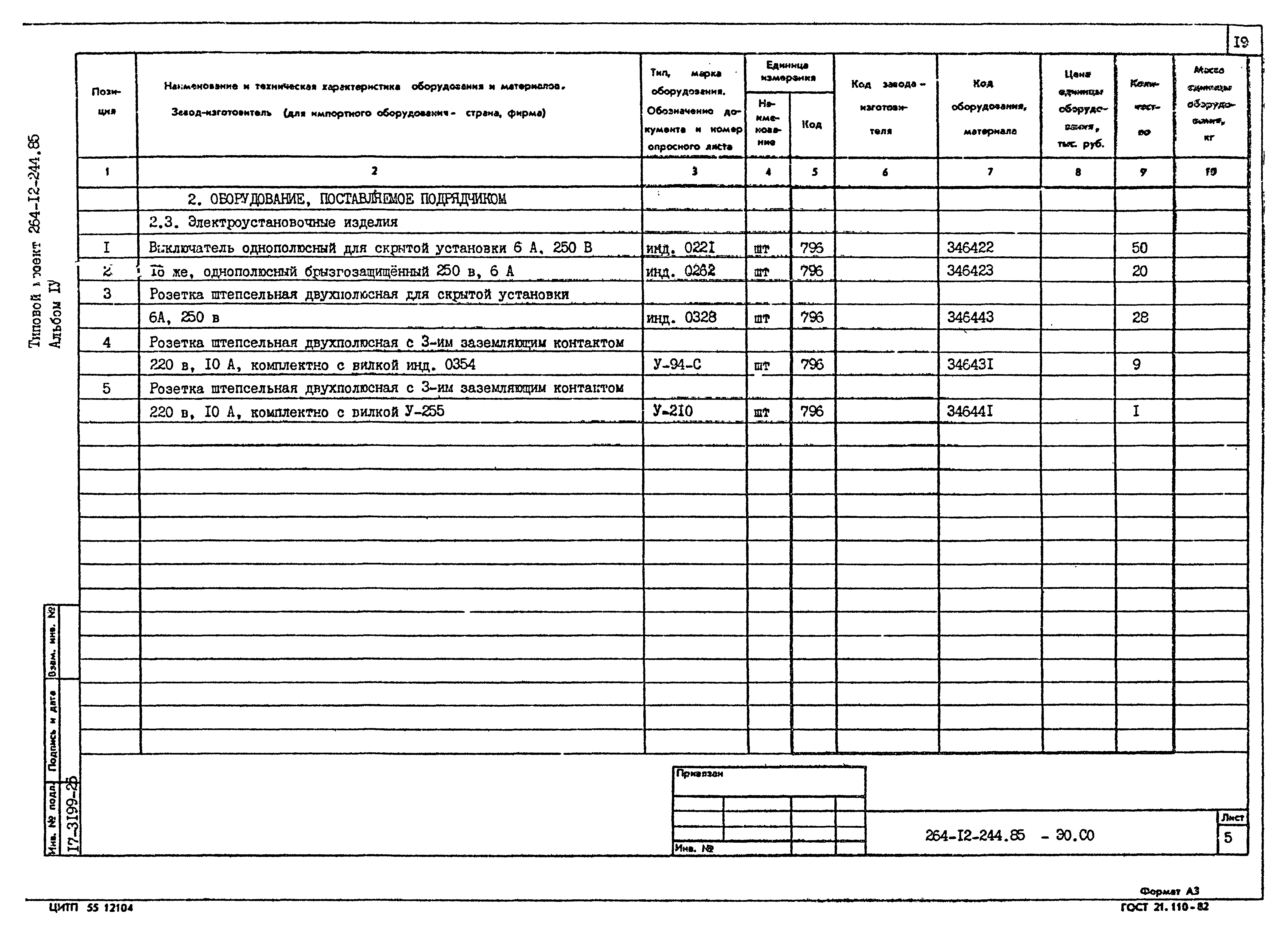 Типовой проект 264-12-244.85