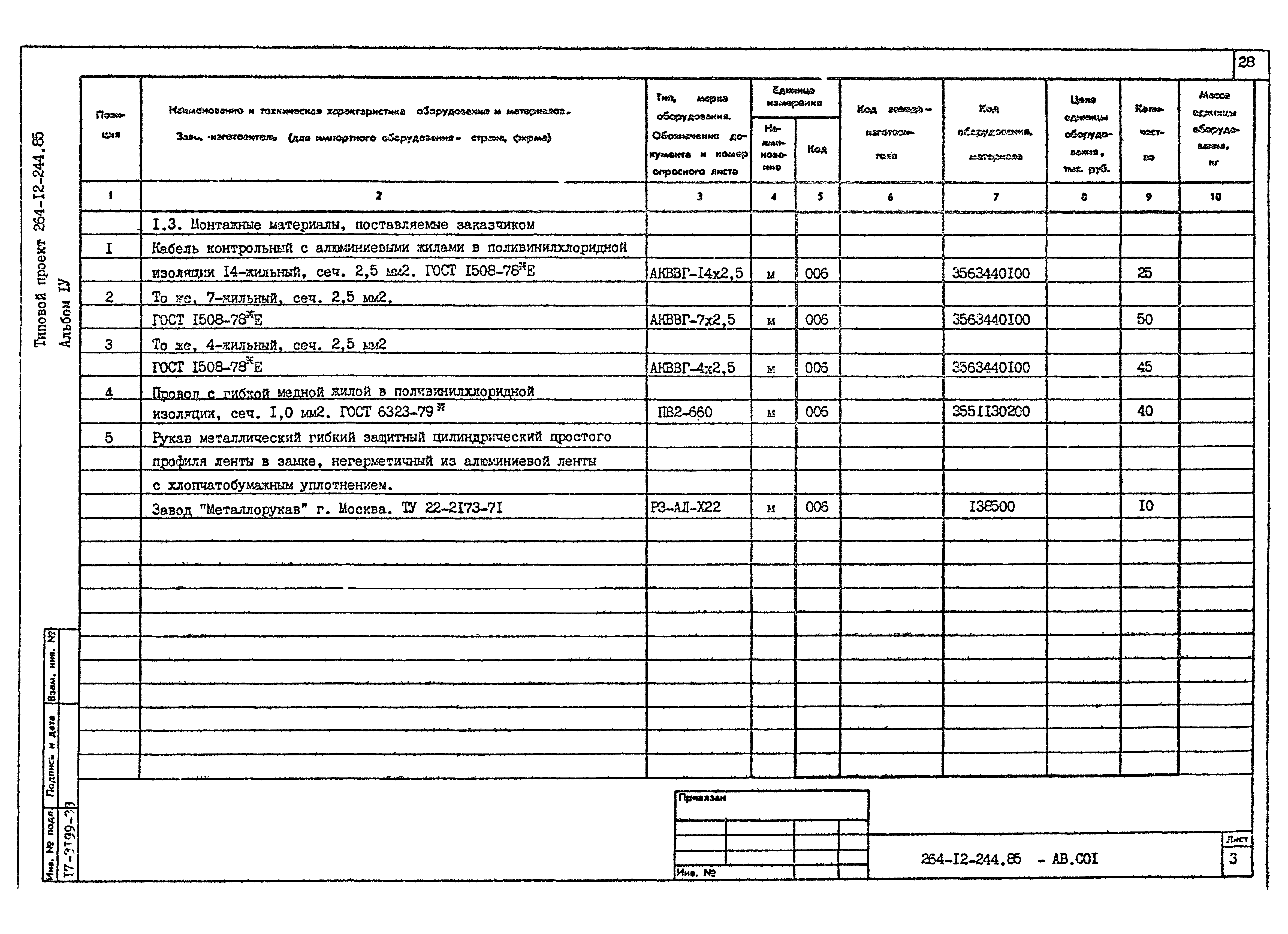 Типовой проект 264-12-244.85