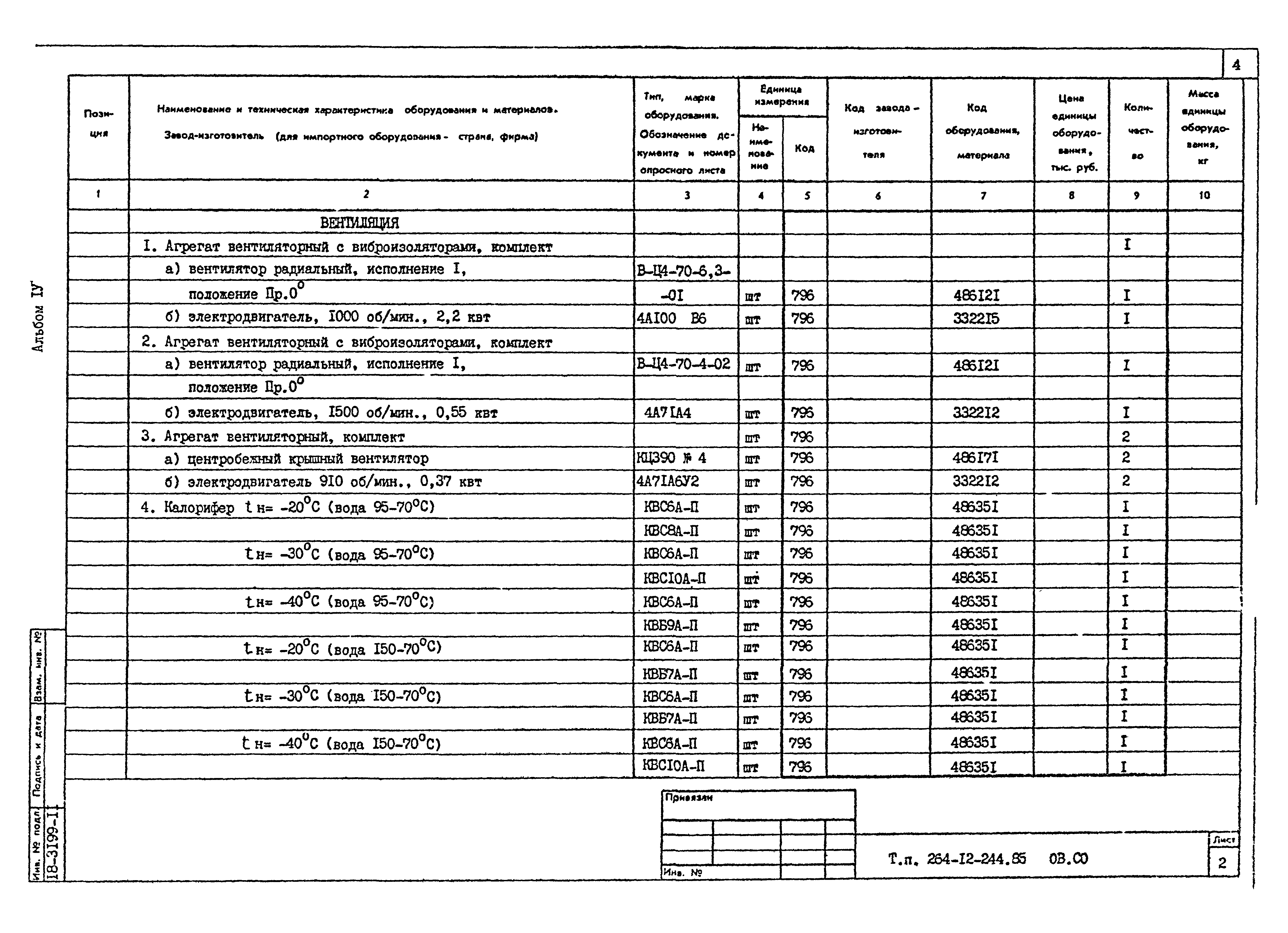 Типовой проект 264-12-244.85