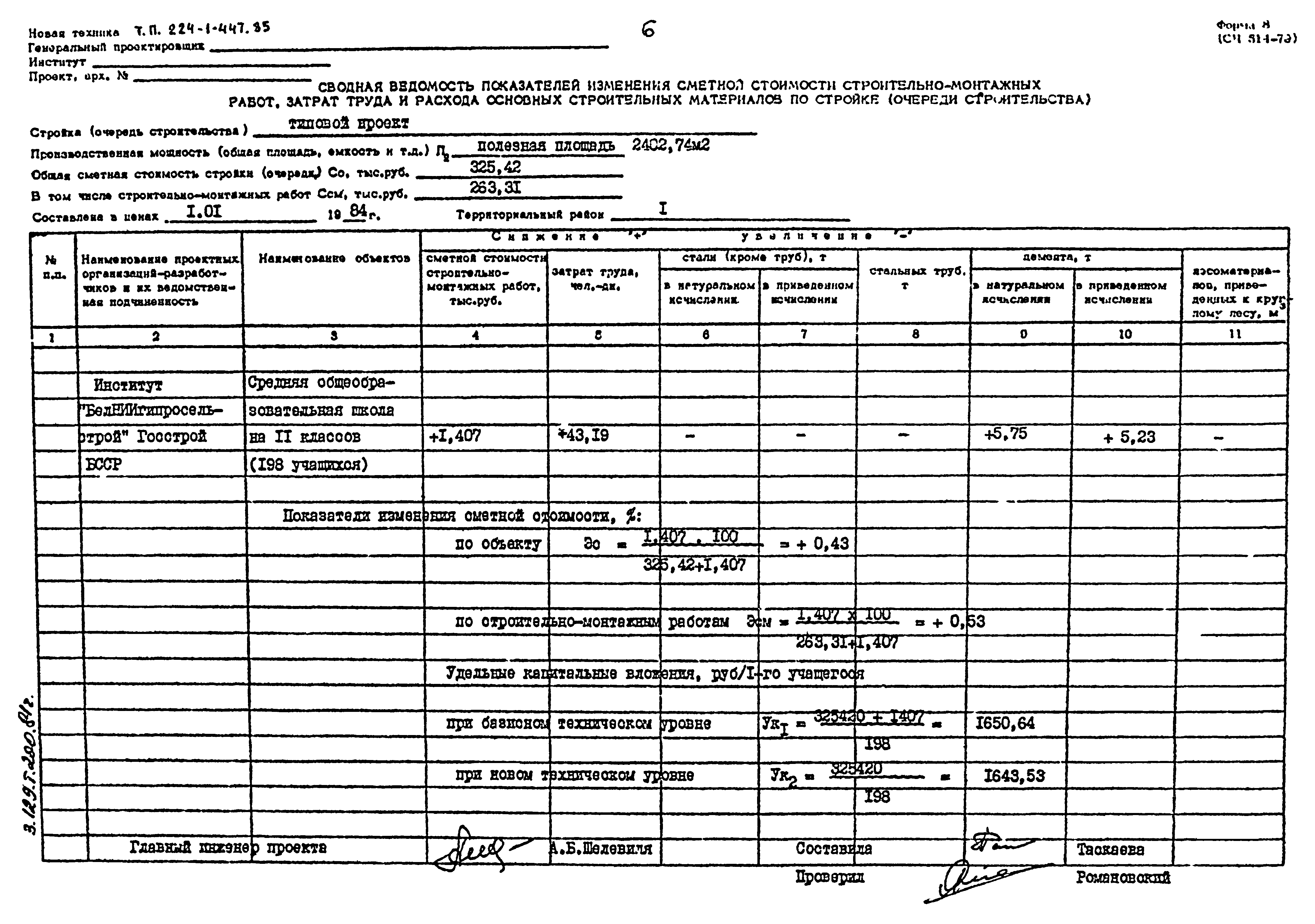 Типовой проект 224-1-447.85